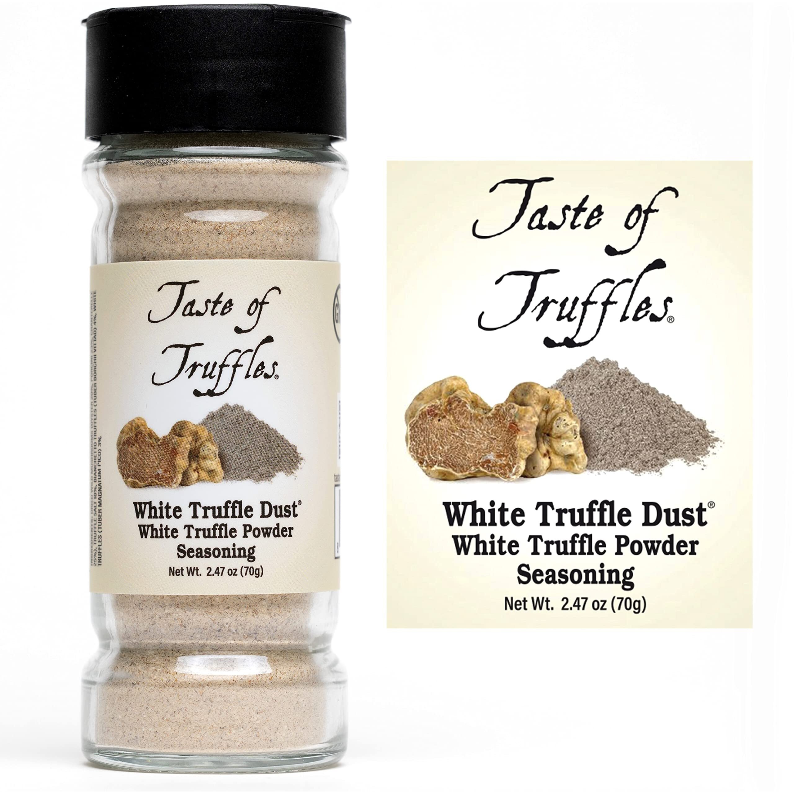 Truffle Dust Seasoning, Truffle & Mushrooms Powder Seasoning, Truffle Gourmet Food Condiments Vegan And Vegetarian Friendly (White Truffle, 2.47Oz (70G))