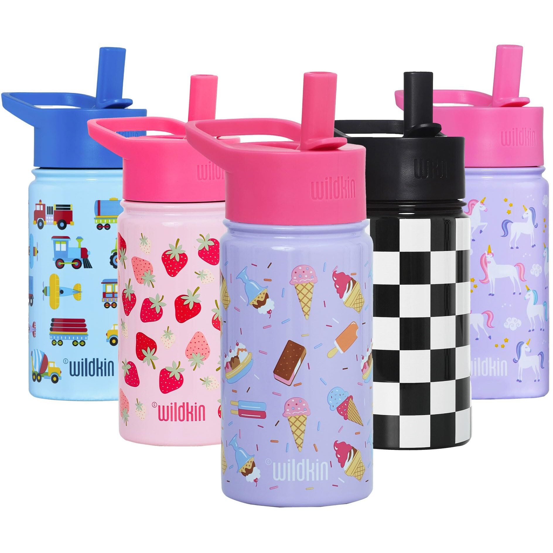 Wildkin Kids 14 Oz Reusable Bpa-Free Stainless Steel Water Bottle With Leak Proof Lid For Boys & Girls, Insulated, Durable, And Easy To Clean Water Bottles For Toddlers - Sweet Dreams