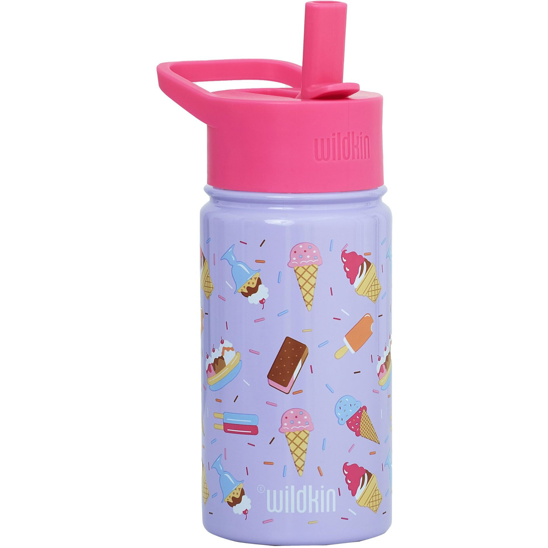 Wildkin Kids 14 Oz Reusable Bpa-Free Stainless Steel Water Bottle With Leak Proof Lid For Boys & Girls, Insulated, Durable, And Easy To Clean Water Bottles For Toddlers - Sweet Dreams