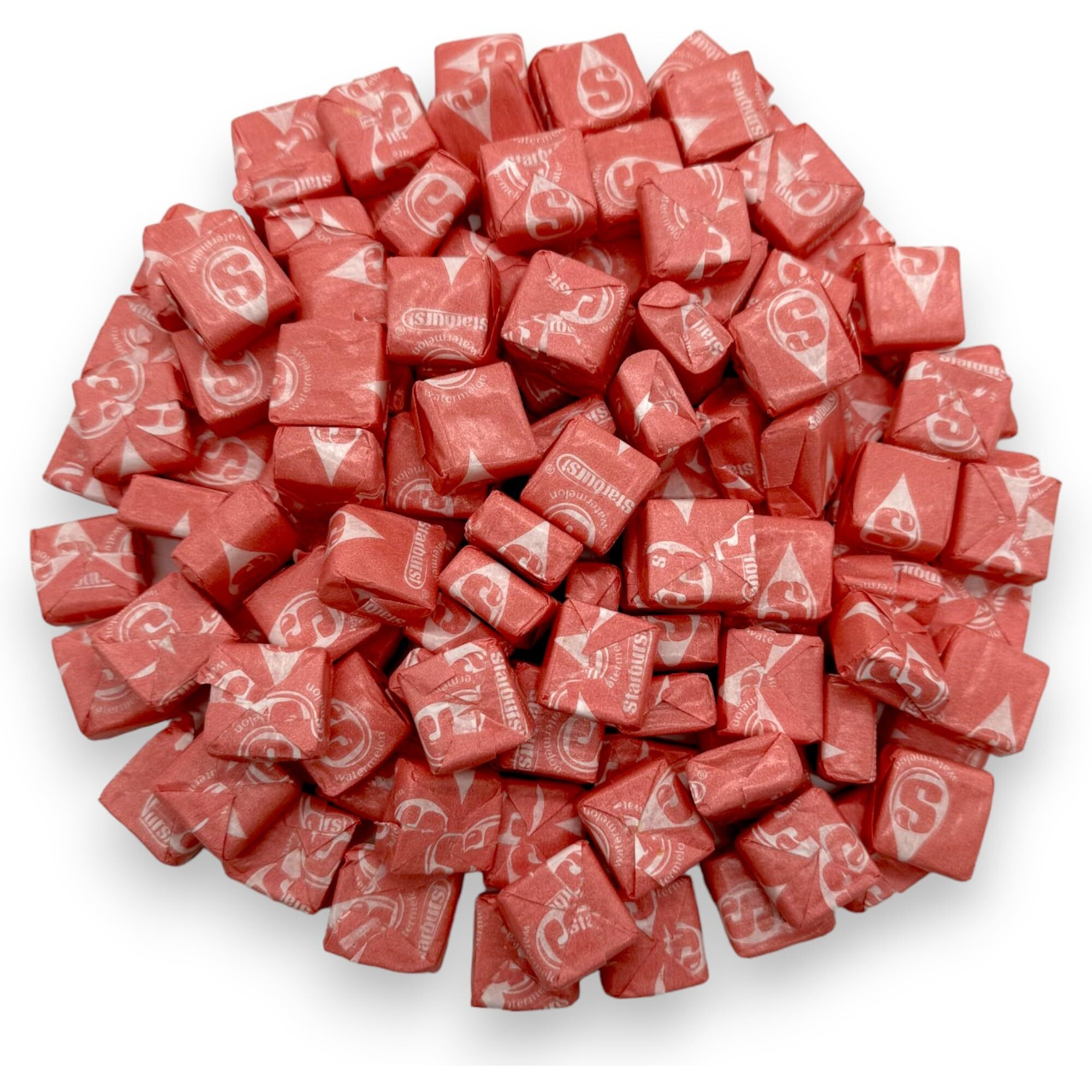 Juicy Watermelon Starburst - 1.5 Lbs Watermelon Flavor Starburst Individually Wrapped Chewy Candy In Bulk Bag - Ideal For Parties, Events, And Candy Buffets - Delicious Watermelon Flavor(24 Oz)