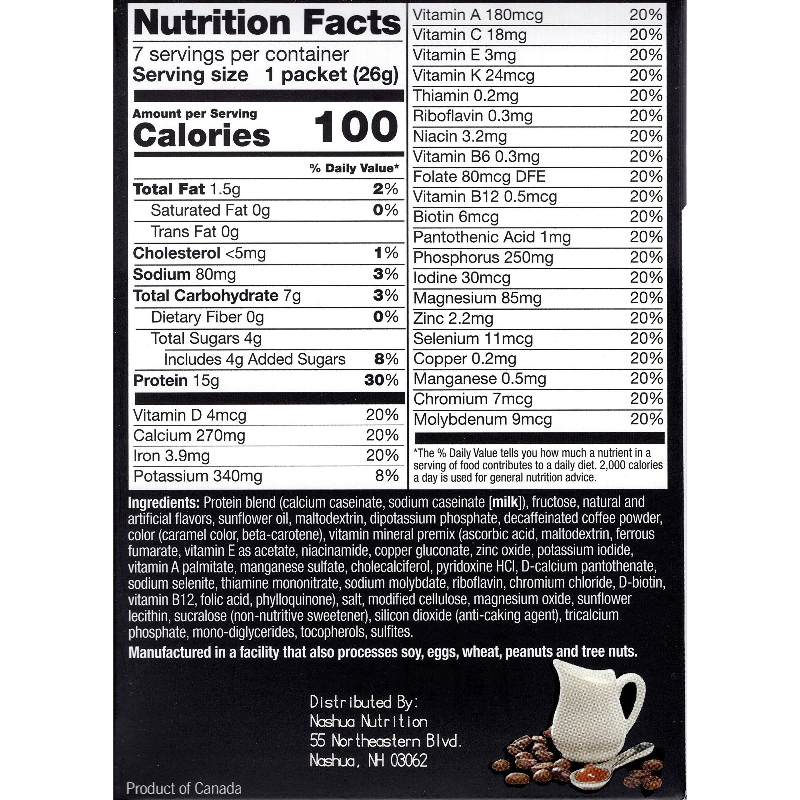 Proti-Thin High Protein Caramel Cafe Latte Shake Mix, Aspartame-Free, Gluten-Free, 1 Pack Of 7 Servings