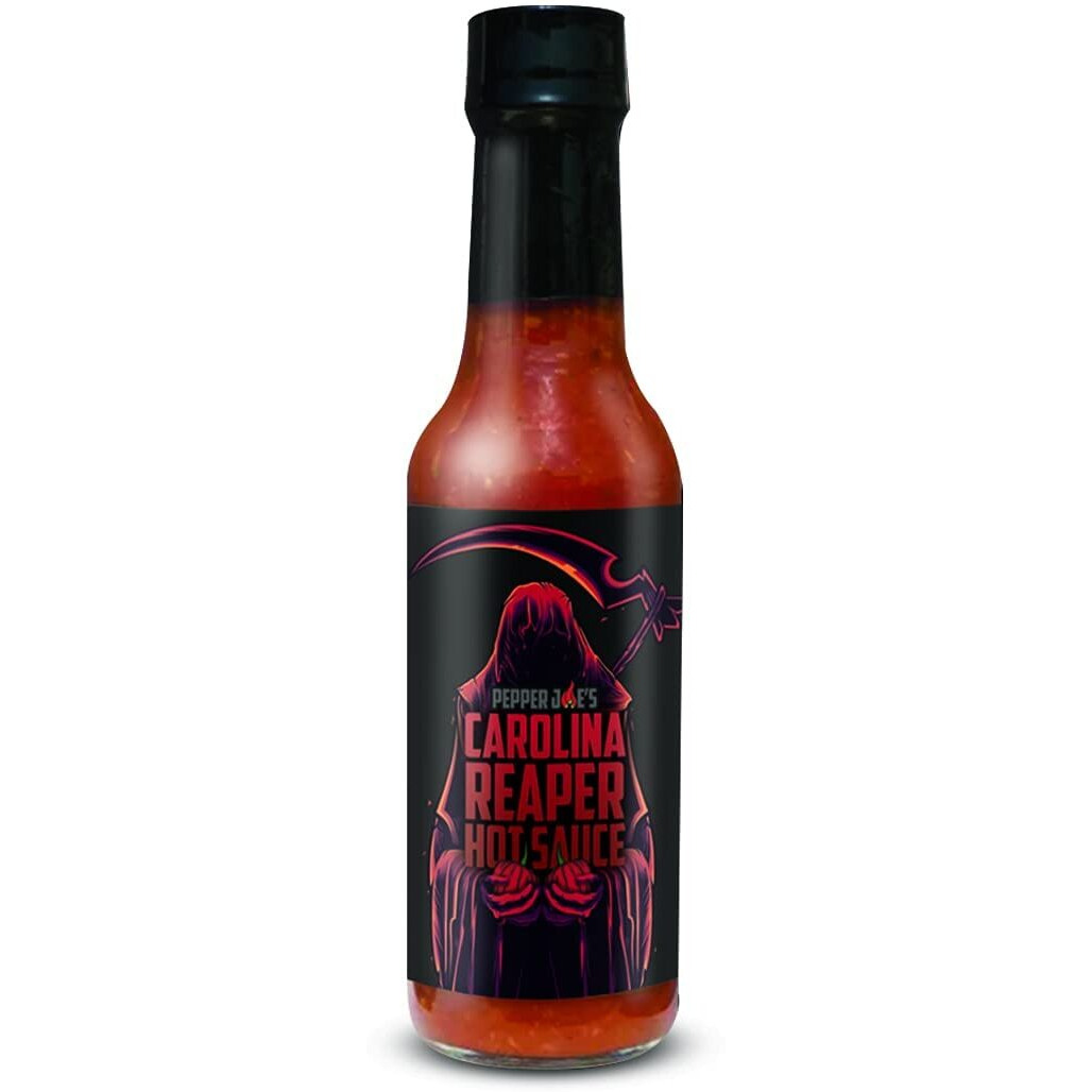 Pepper Joes Carolina Reaper Hot Sauce - Extreme Heat With Delicious Flavor Balance - Made With Worlds Hottest Chili Pepper - 5 Ounces