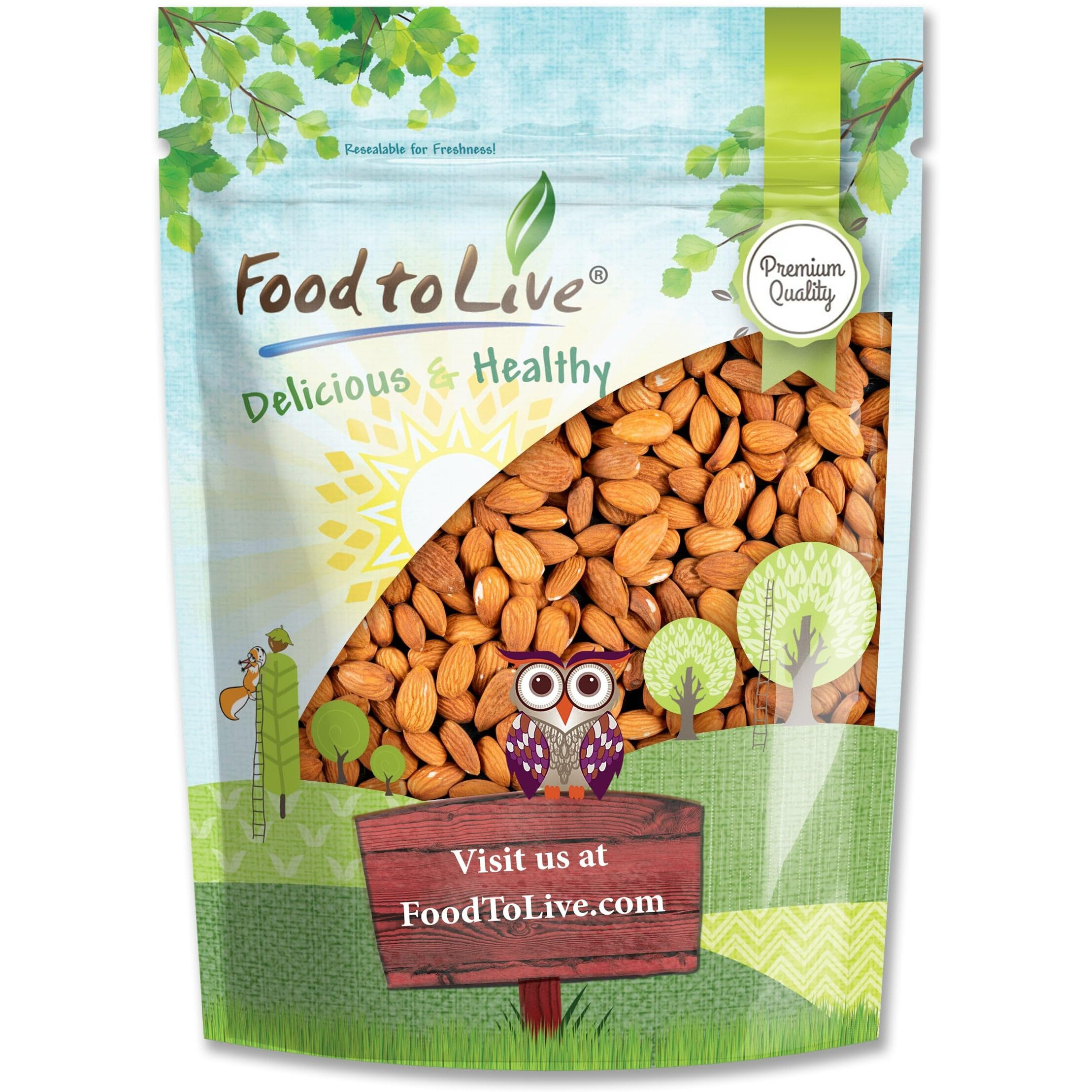 California Almonds, 4 Pounds - Supreme, Whole, Raw, Unsalted, Unroasted Nuts, Natural