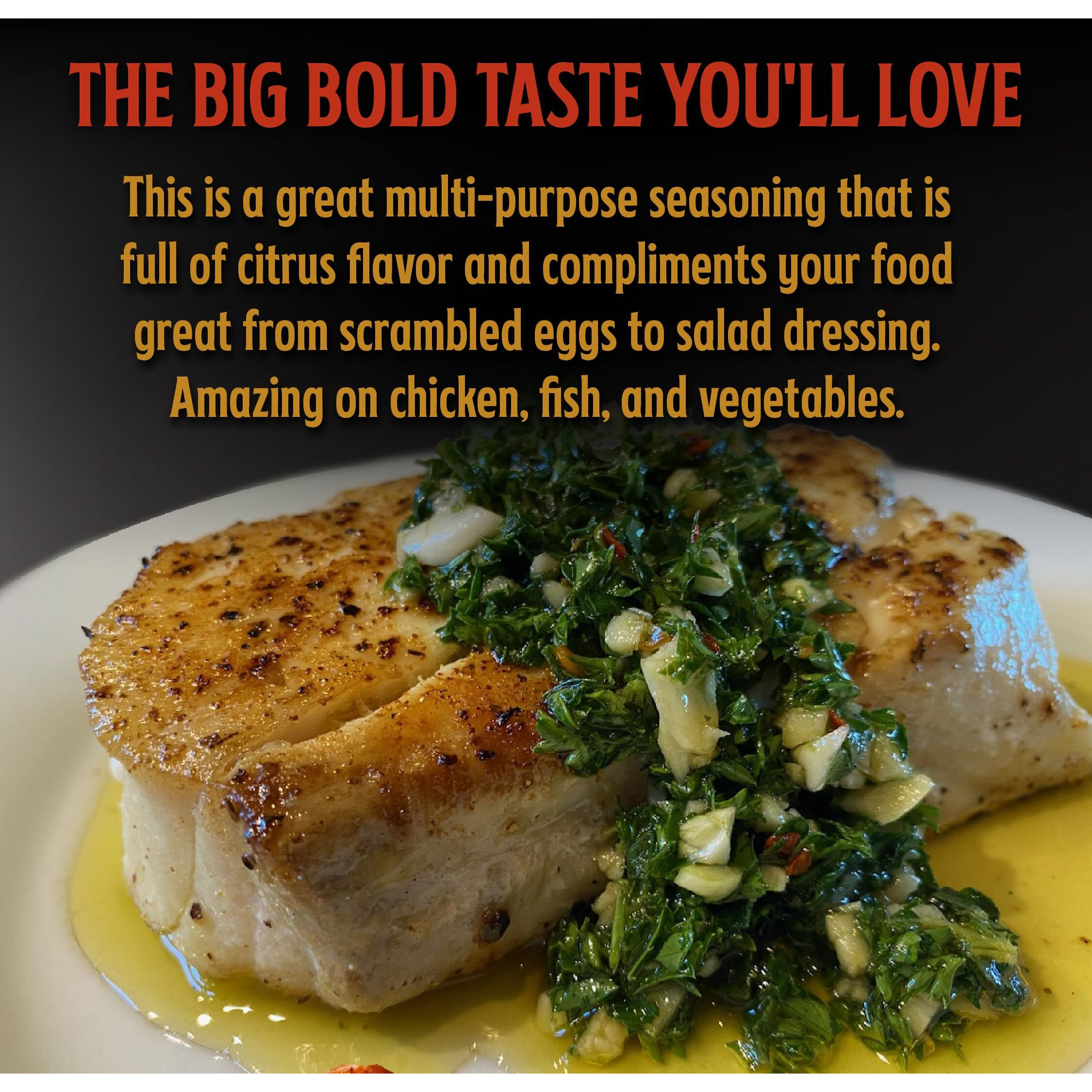 Big Poppas Desert Gold Seasoning - Irresistible Lemon & Mediterranean Flavors Blend Dry Seasoning - Gluten-Free Spice Mix - Chicken & Fish Seasoning For Cooking With Citrus Flavor (11.5 Oz)