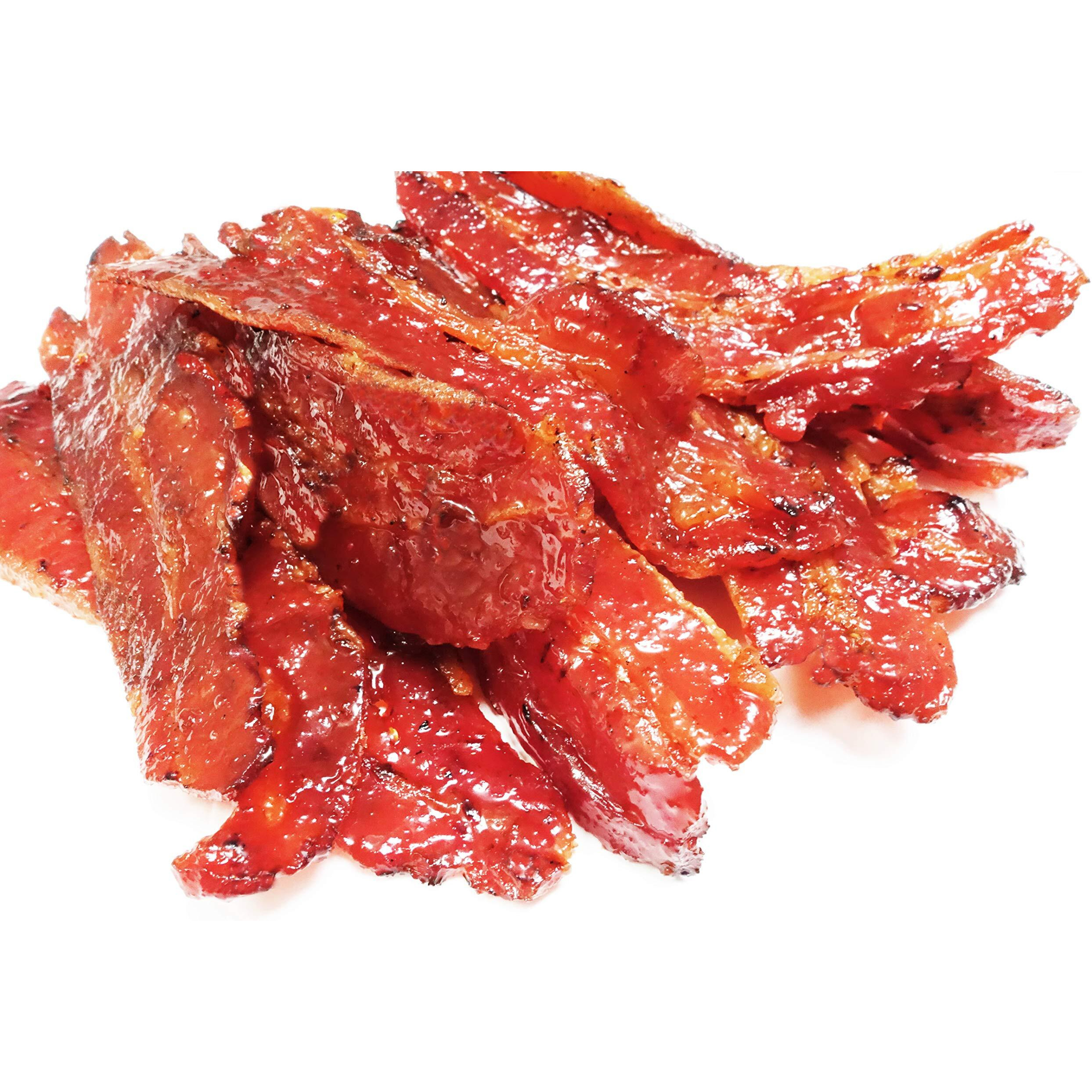 Singapore Street Food, Fire-Grilled Bacon Jerky (Spicy Flavor 12Oz) *Grilled Fresh To Your Order *Shipped The Same Day - L.A. Times "&quotHandmade Gift"" Winner