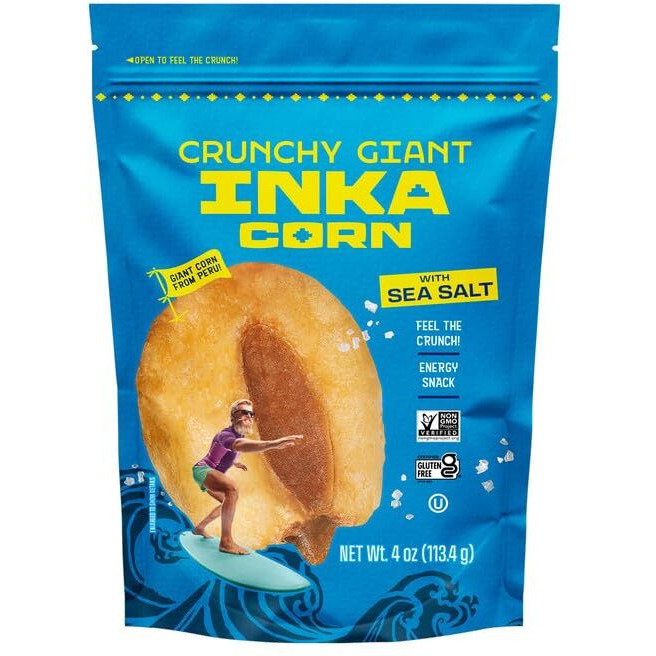 Inka Corn Nuts, Gluten Free Roasted Giant Corn, Original Flavor, 4 Ounce (Pack Of 3)