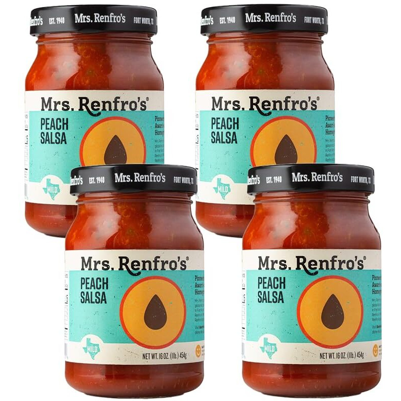 Mrs. Renfros Peach Salsa - Gluten Free (16-Oz. Jars, 4-Pack)