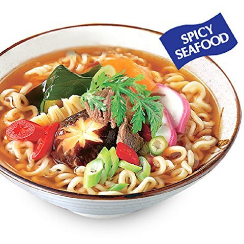 Nongshim Neoguri Spicy Seafood Ramen Noodle Soup, 10 Pack, Microwaveable Ramyun Instant Noodle Cup, Bold, Spicy Chili Peppers