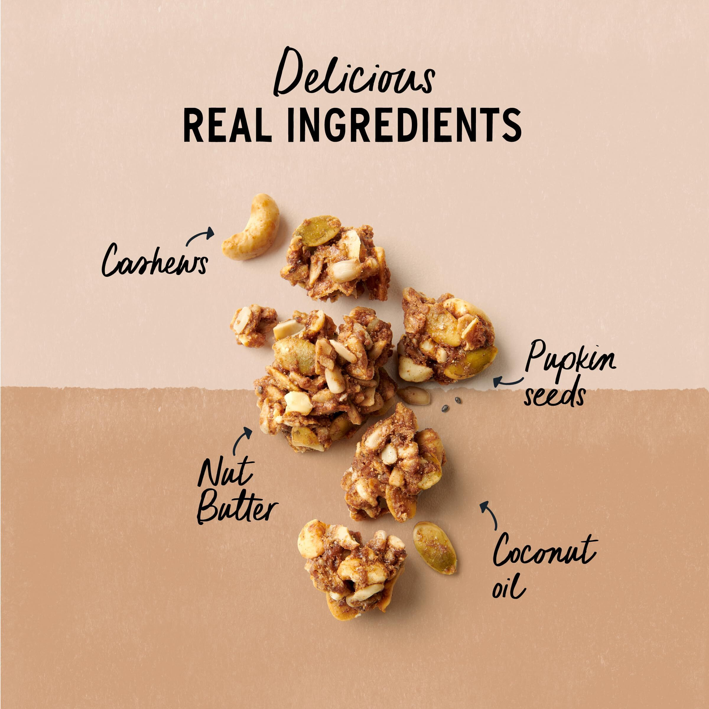 Purely Elizabeth, Cinnamon Peanut Butter, Keto Granola With Mct Oil, Grain-Free (3 Ct, 8Oz Bags)