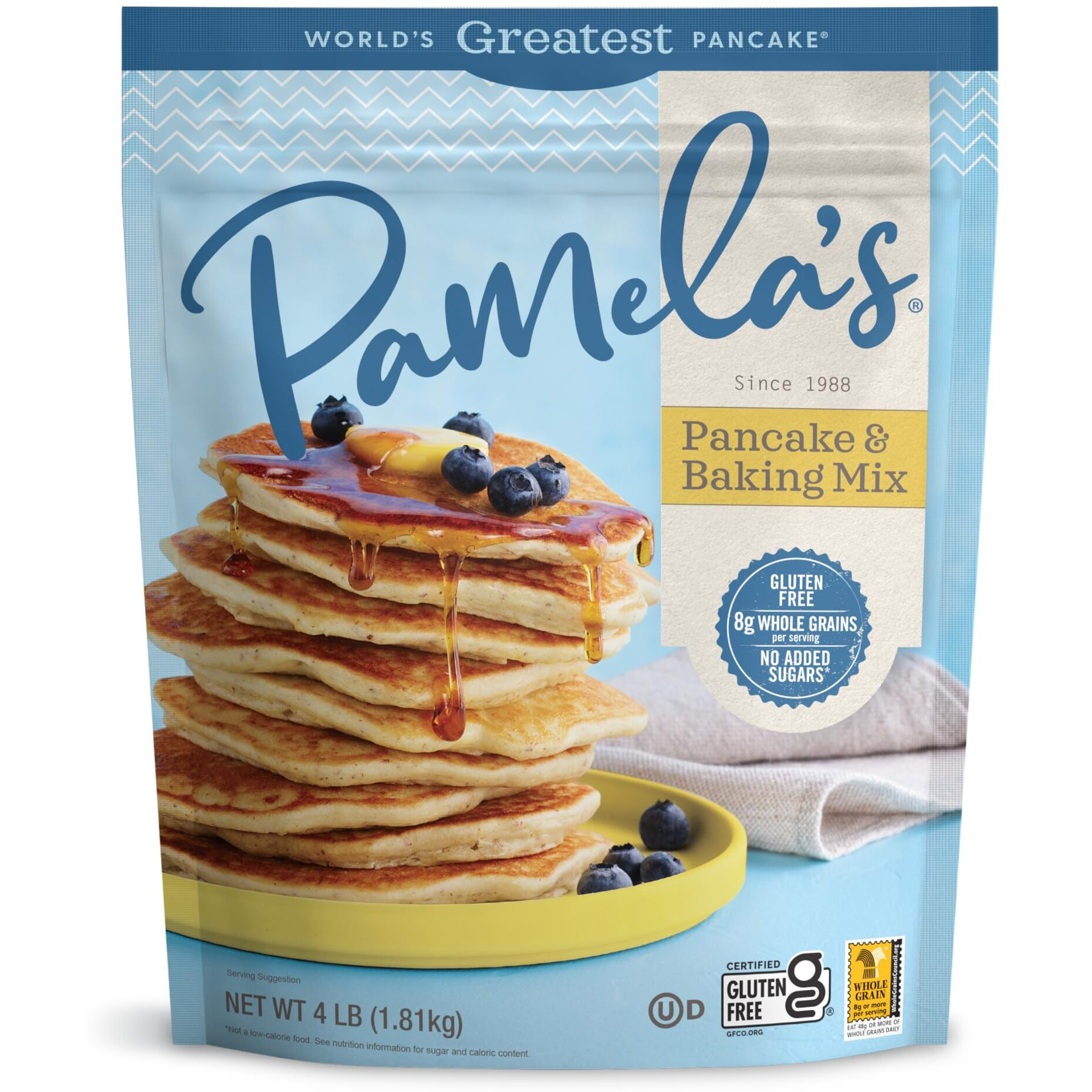 Pamela's Gluten Free Baking And Pancake Mix, Waffles, Cake & Cookies Too, 4-Pound Bag (Pack Of 1)