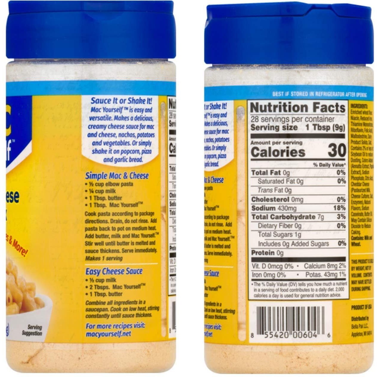 Mac Yourself | Delicious Cheddar Cheese Sauce Mix | Perfect Cheese Powder For Macaroni, Nachos, Veggies And More | 9.3 Oz