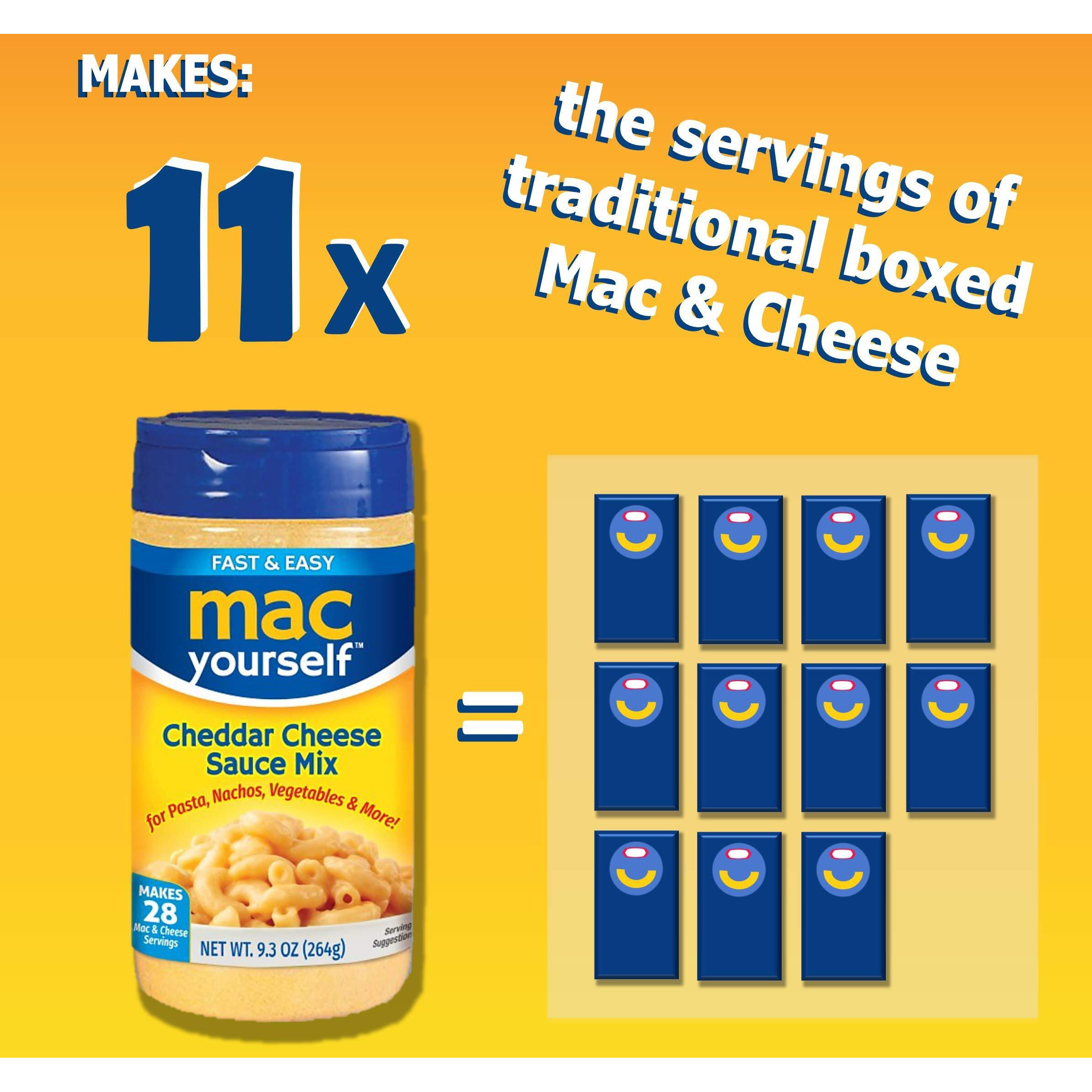 Mac Yourself | Delicious Cheddar Cheese Sauce Mix | Perfect Cheese Powder For Macaroni, Nachos, Veggies And More | 9.3 Oz