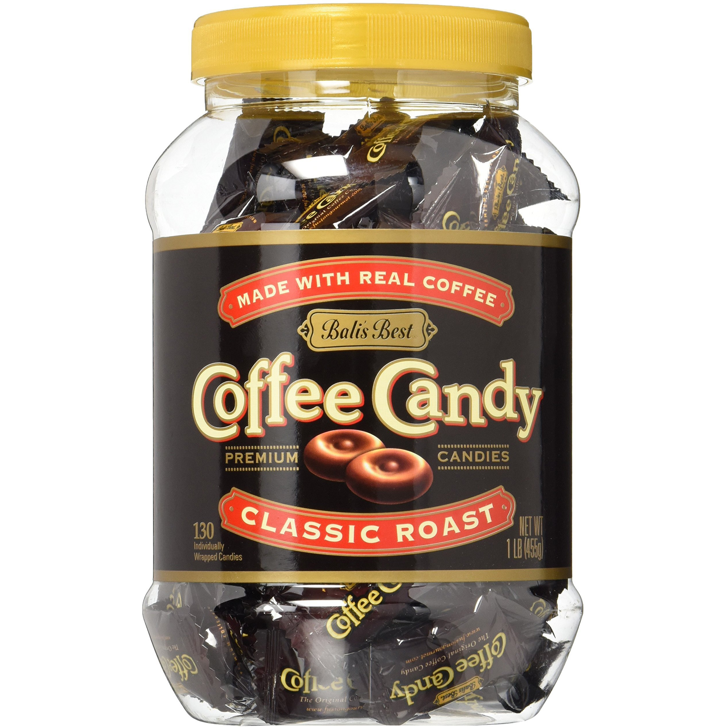 Bali's Best Coffee Candy - Original Flavor | 1Lb Jar | Rich, Smooth Taste | Indulge In Gourmet Coffee Delight - For Coffee Lovers, Delicious Treat For Any Occasion
