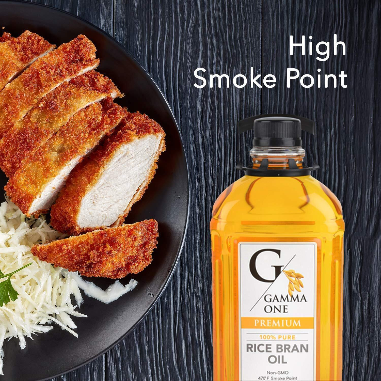 Gamma One 100% Pure Rice Bran Oil, 67.6 Ounce