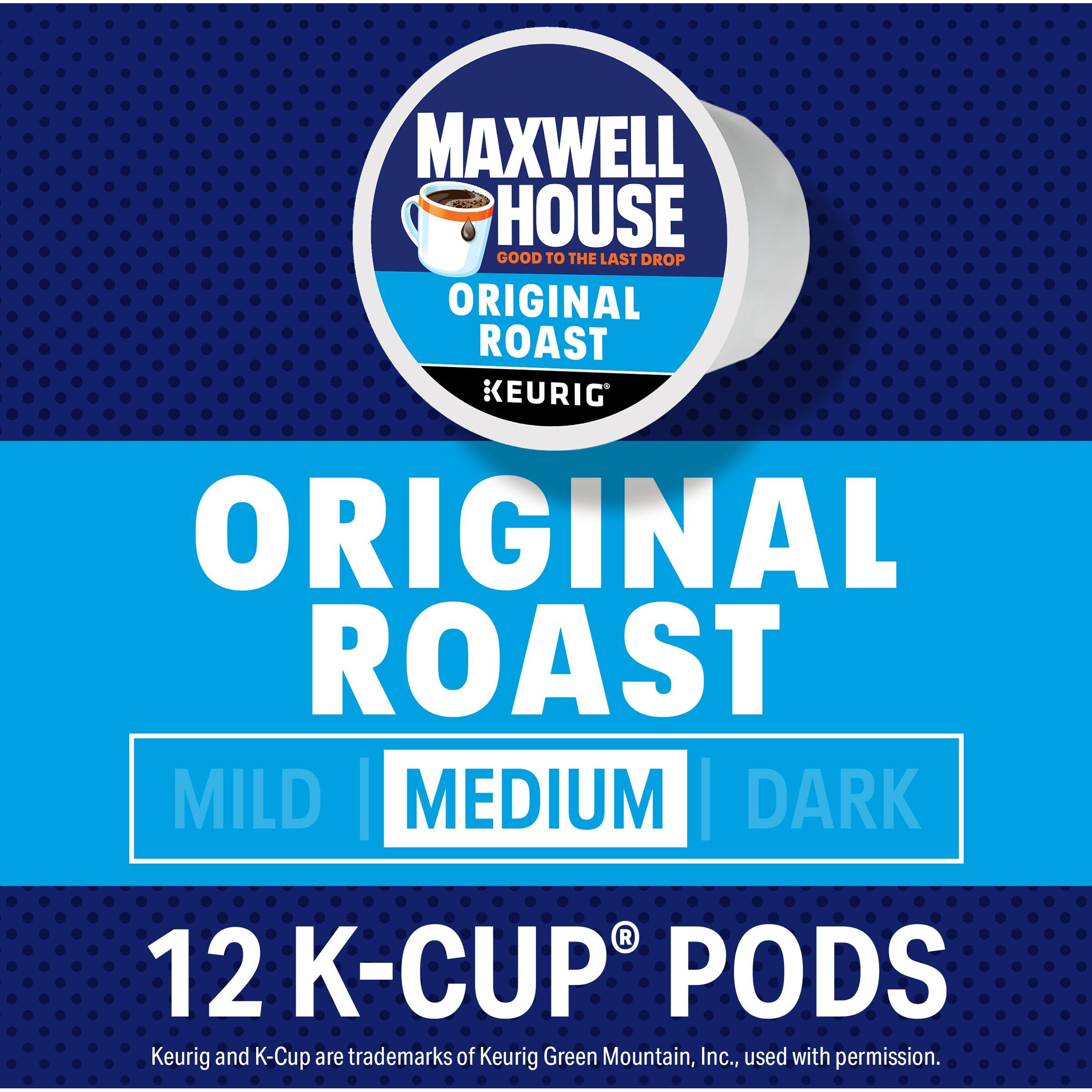 Maxwell House Original Roast Medium Roast Keurig K-Cup Coffee Pods (12 Ct Box)