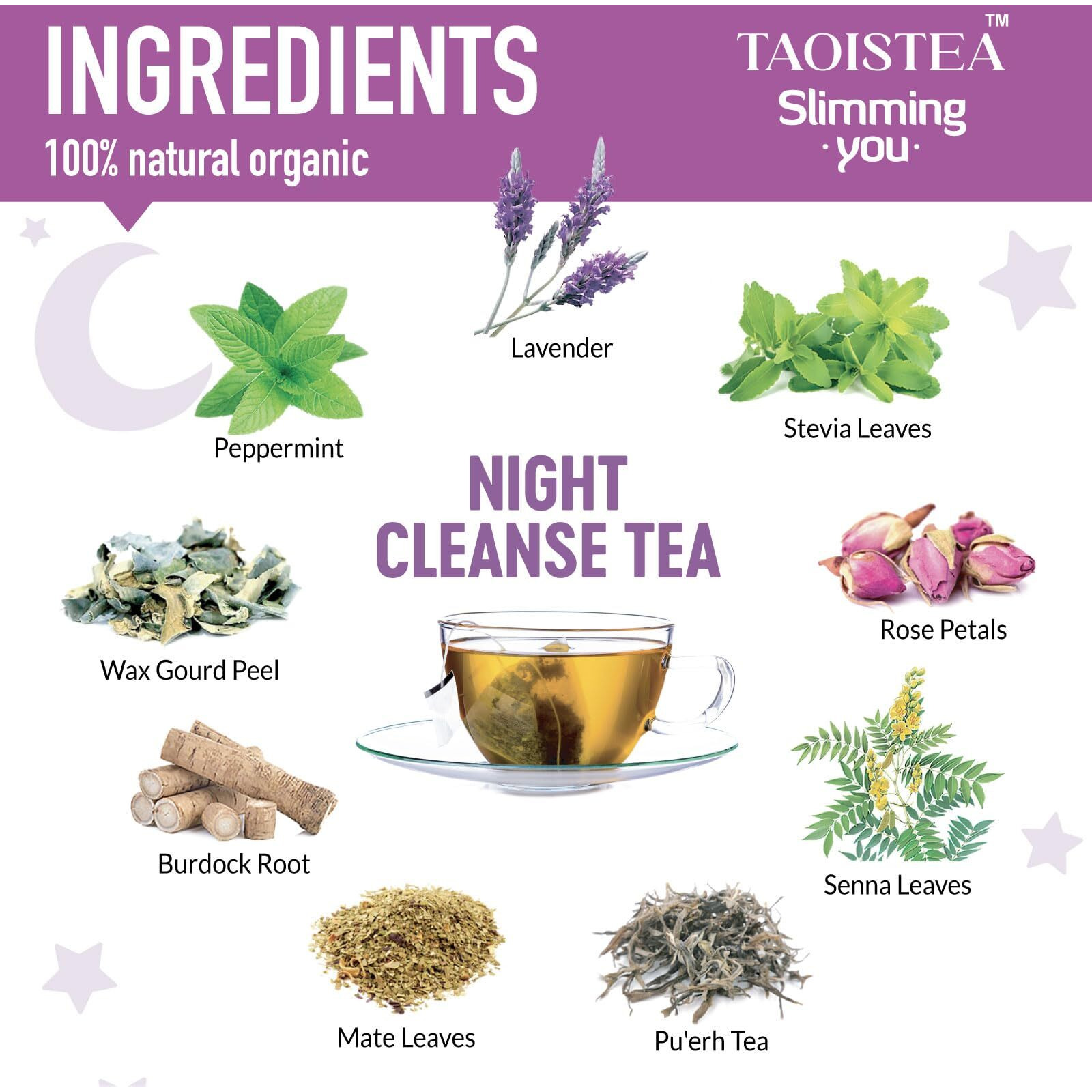 Taoistea Detox Tea 14 Day Herbal Tea, Detox Cleanse For Weight Loss, Colon Cleanse And Digestive Health- 1 Morning Boost Tea (14 Bags) & 1 Night Cleanse Tea (7 Bags)