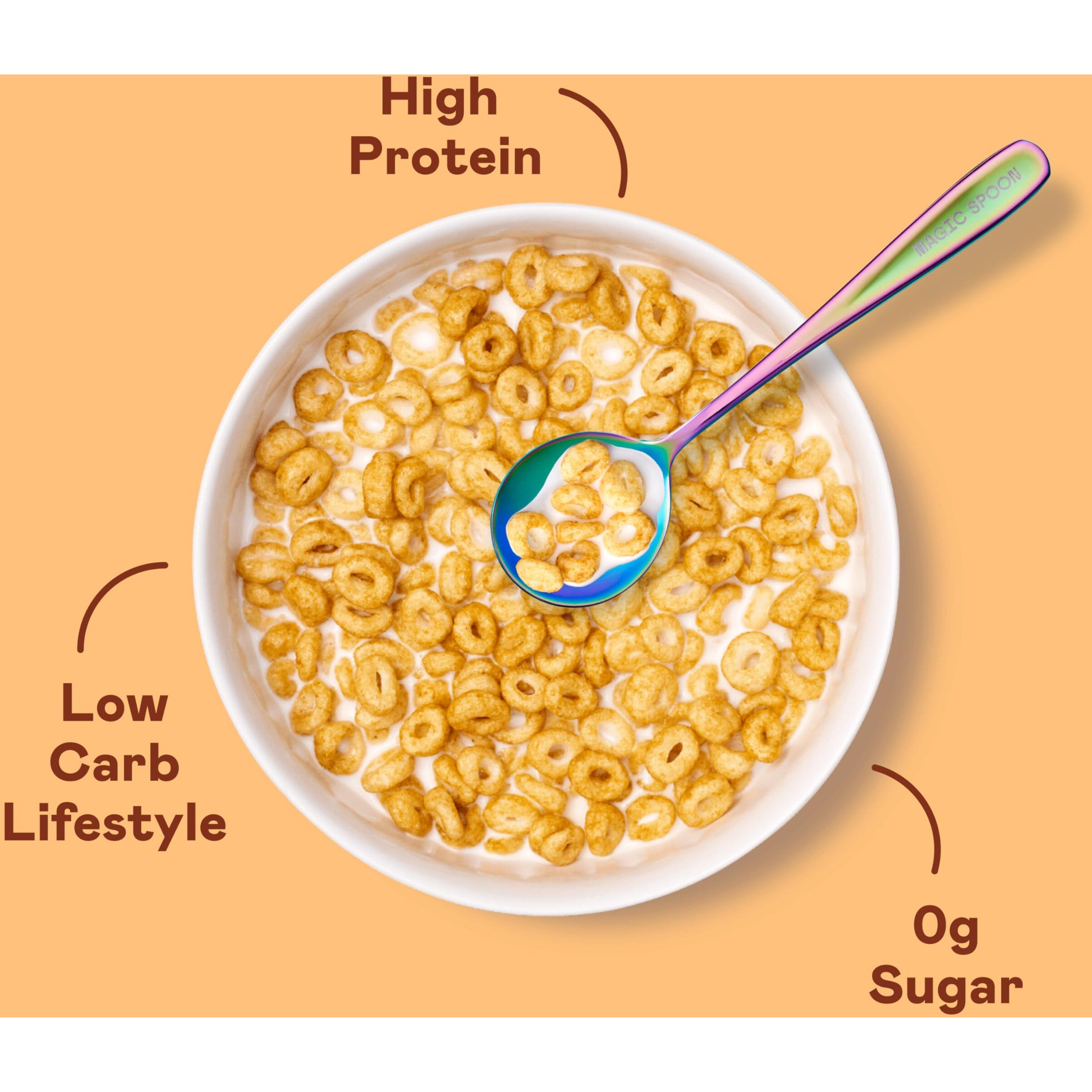 Magic Spoon Cereal - Maple Waffle 4-Pack Of Cereal And Spoon - Keto & Low Carb Lifestyles, Gluten & Grain Free, High Protein, 0G Sugar