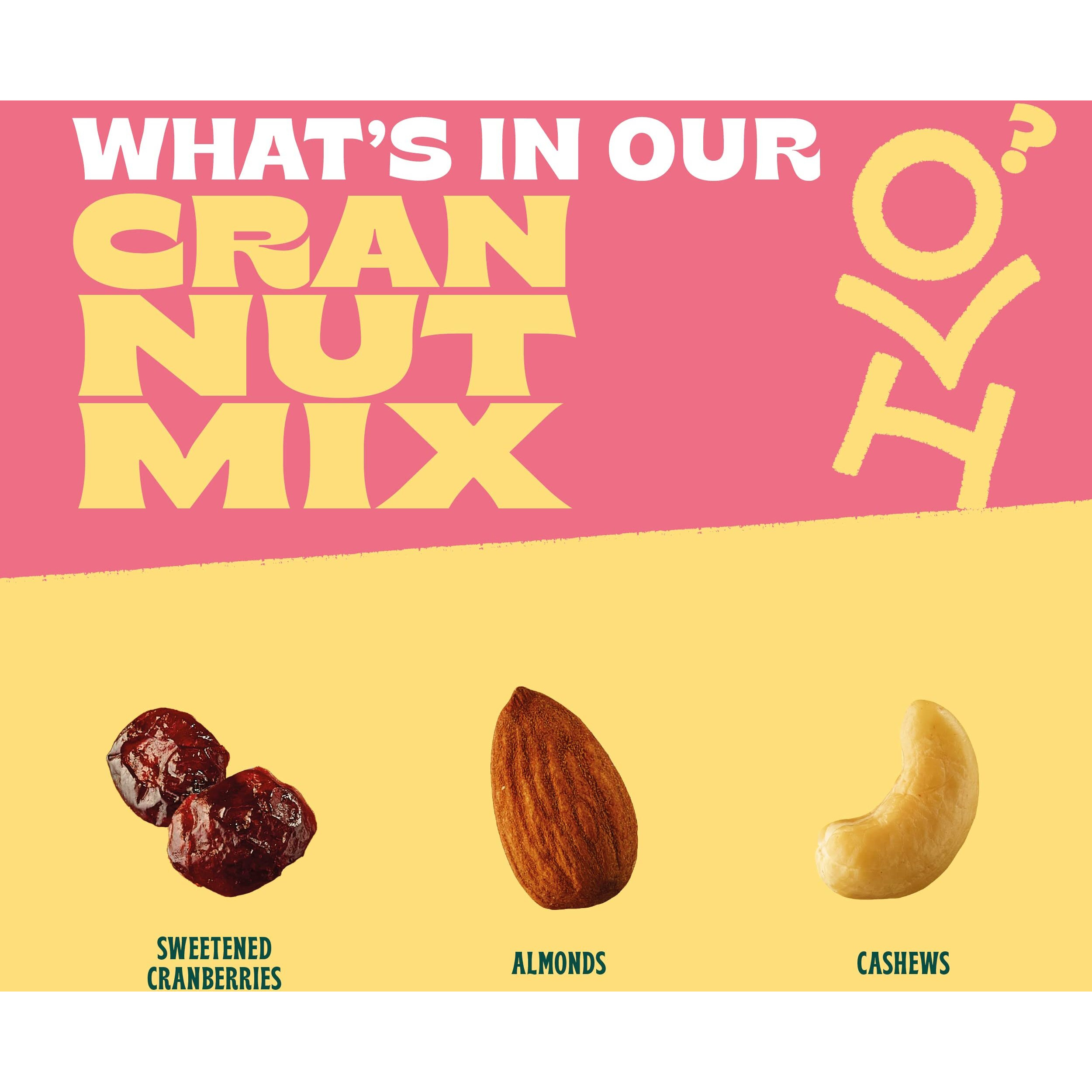 Orchard Valley Harvest Cran Nut Mix, 1.85 Oz (Pack Of 14), Sweetened Cranberries, Almonds, And Cashews, Gluten Free, Resealable Bag, 4G Of Plant Based Protein Per Serving, Best On-The-Go Snack