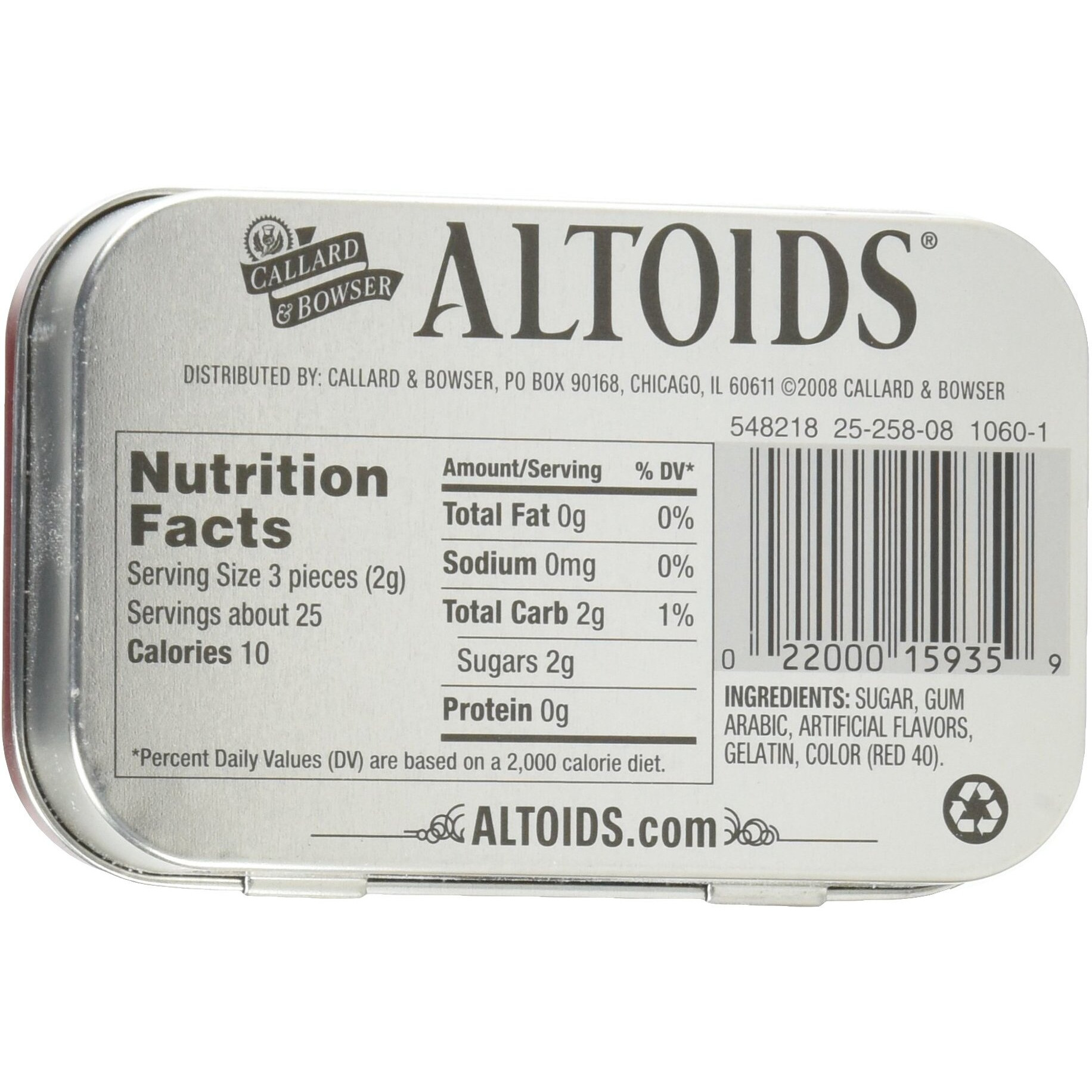 Altoids Curiously Strong Mints, Cinnamon, 1.76Oz Per Tin, 6 Tin Pack