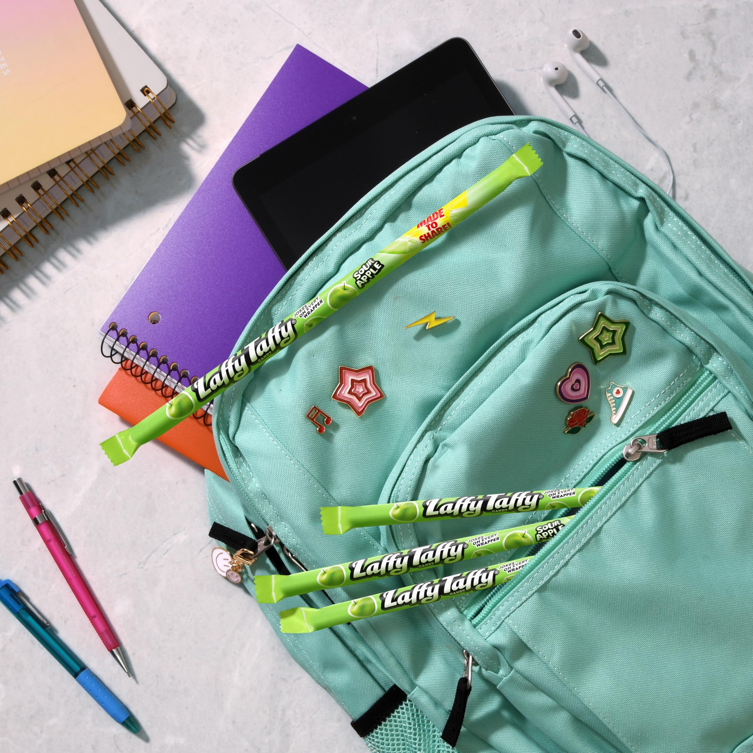 Laffy Taffy Rope Candy, Sour Apple Flavor, 0.81 Ounce Ropes (Pack Of 24)