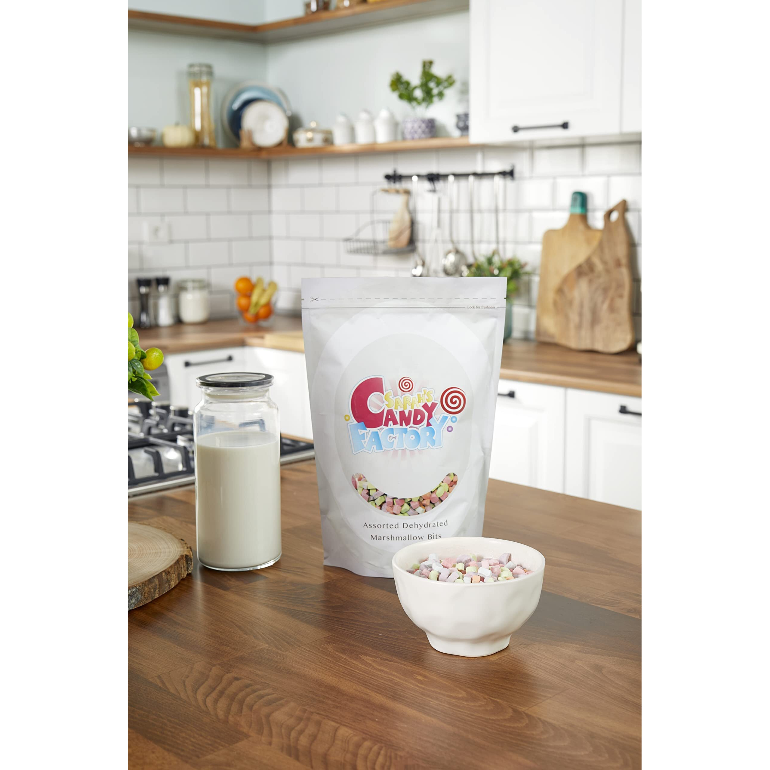 Sarah's Candy Factory, Sarahs Candy Factory Assorted Dehydrated Marshmallow Bits In Resealable Bag, 1Lb