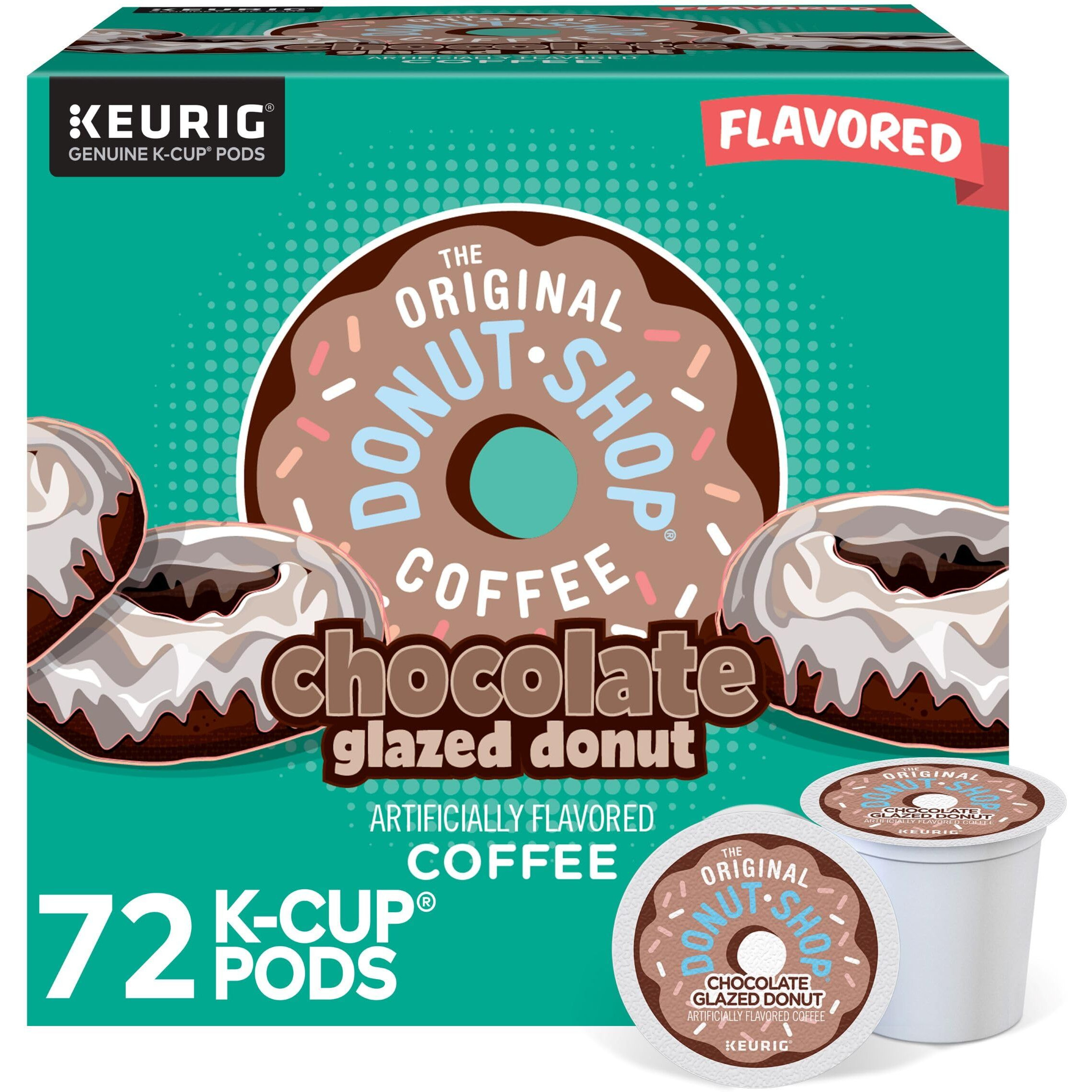 The Original Donut Shop Coffee Chocolate Glazed Donut Keurig Single-Serve K-Cup Pods, Medium Roast Coffee, 72 Count (6 Packs Of 12)