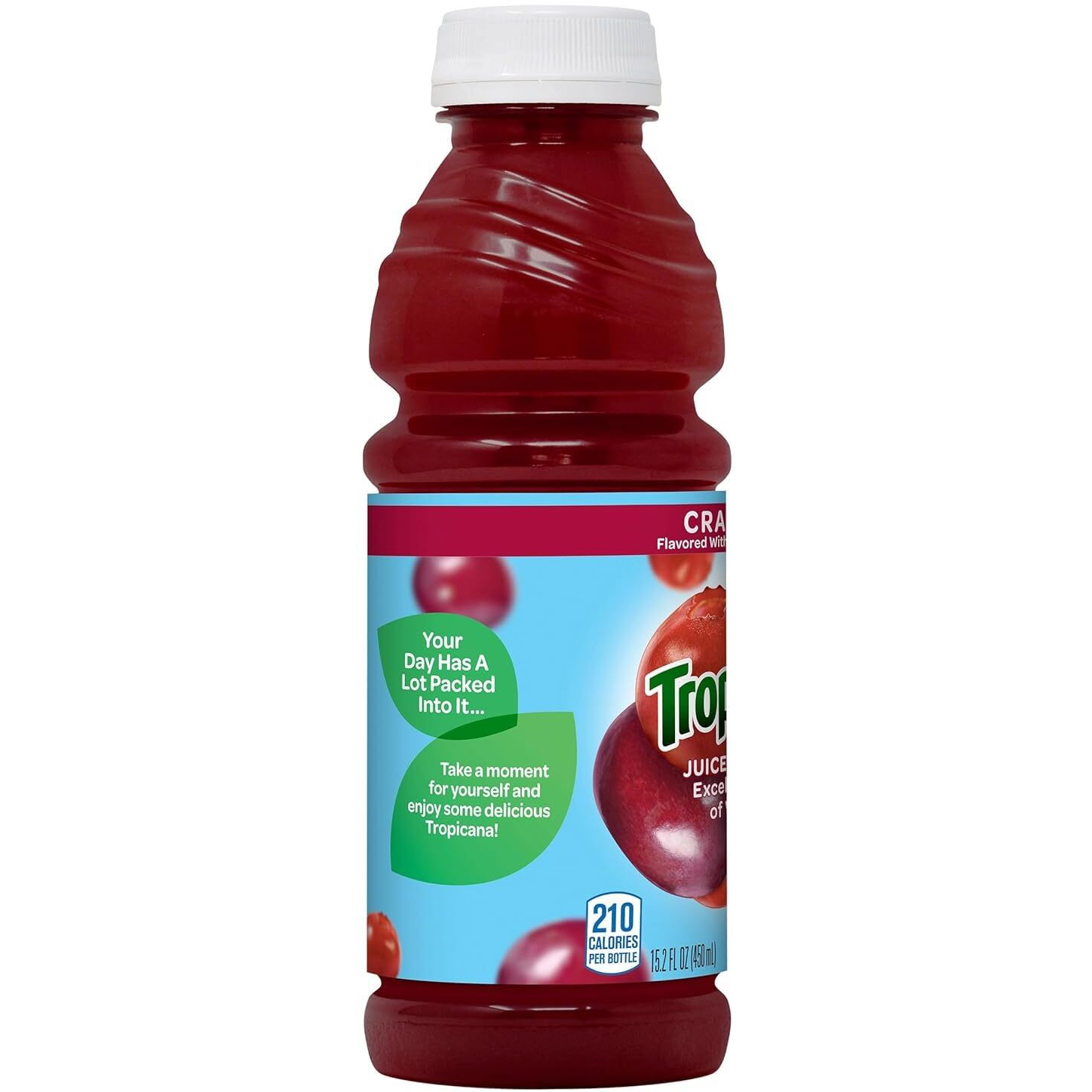 Tropicana Juice Beverage, Cranberry Juice, 15.2 Fl Oz (Pack Of 12) - Real Fruit Juices, Vitamin C Rich, No Added Sugars, No Artificial Flavors