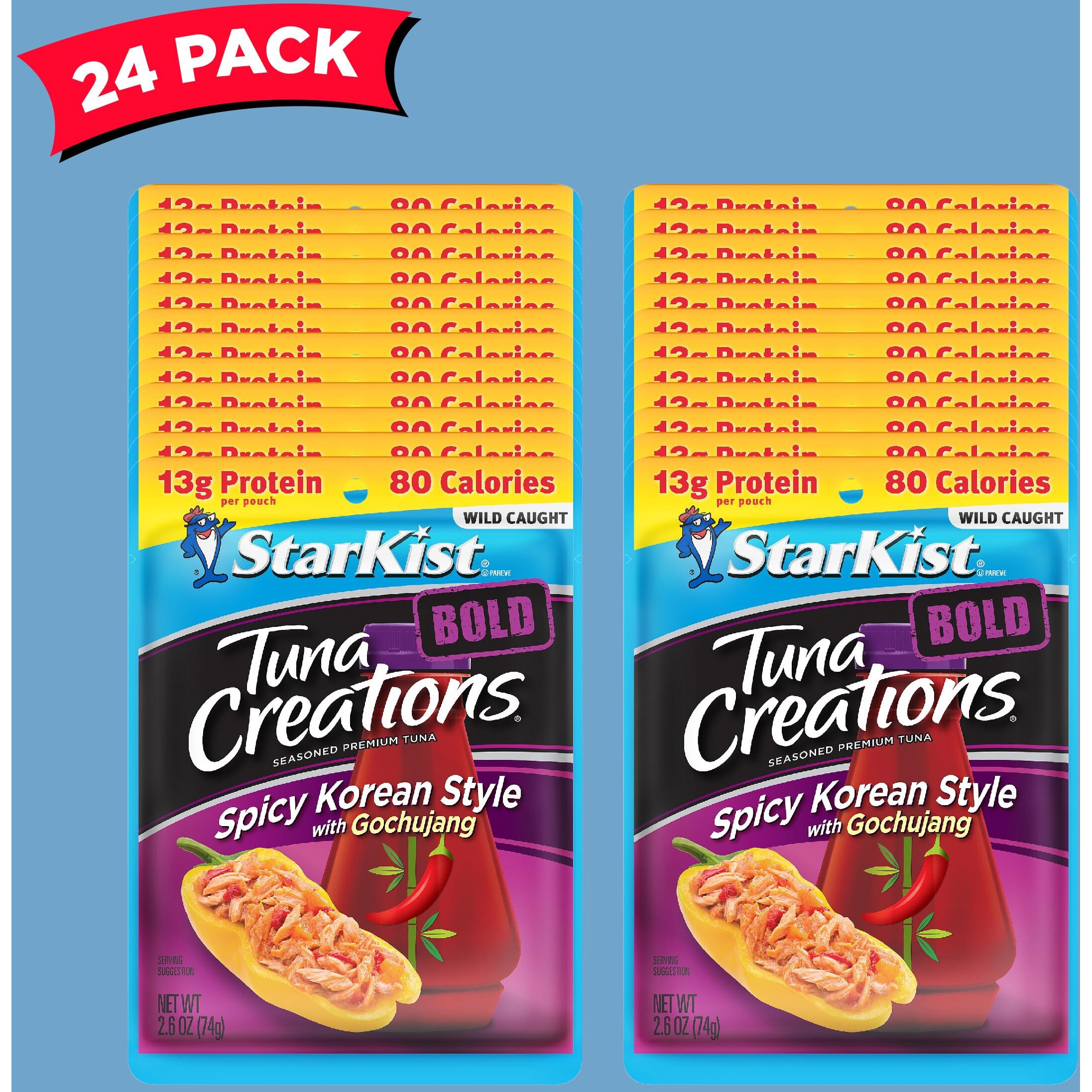 Starkist Tuna Creations Bold Spicy Korean Style With Gochujang, 2.6 Oz, Pack Of 24