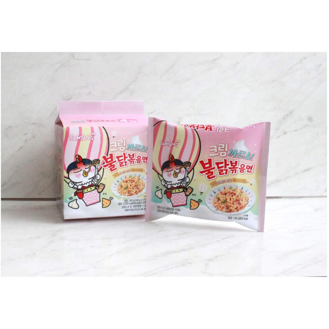 [Samyang] Cream Carbo Bulldark Spicy Chicken Roasted Noodle Soup (Pack Of 4) / Korean Food/Korean Ramen/Spicy Korea Noodle Challenge (Overseas Direct Shipment)