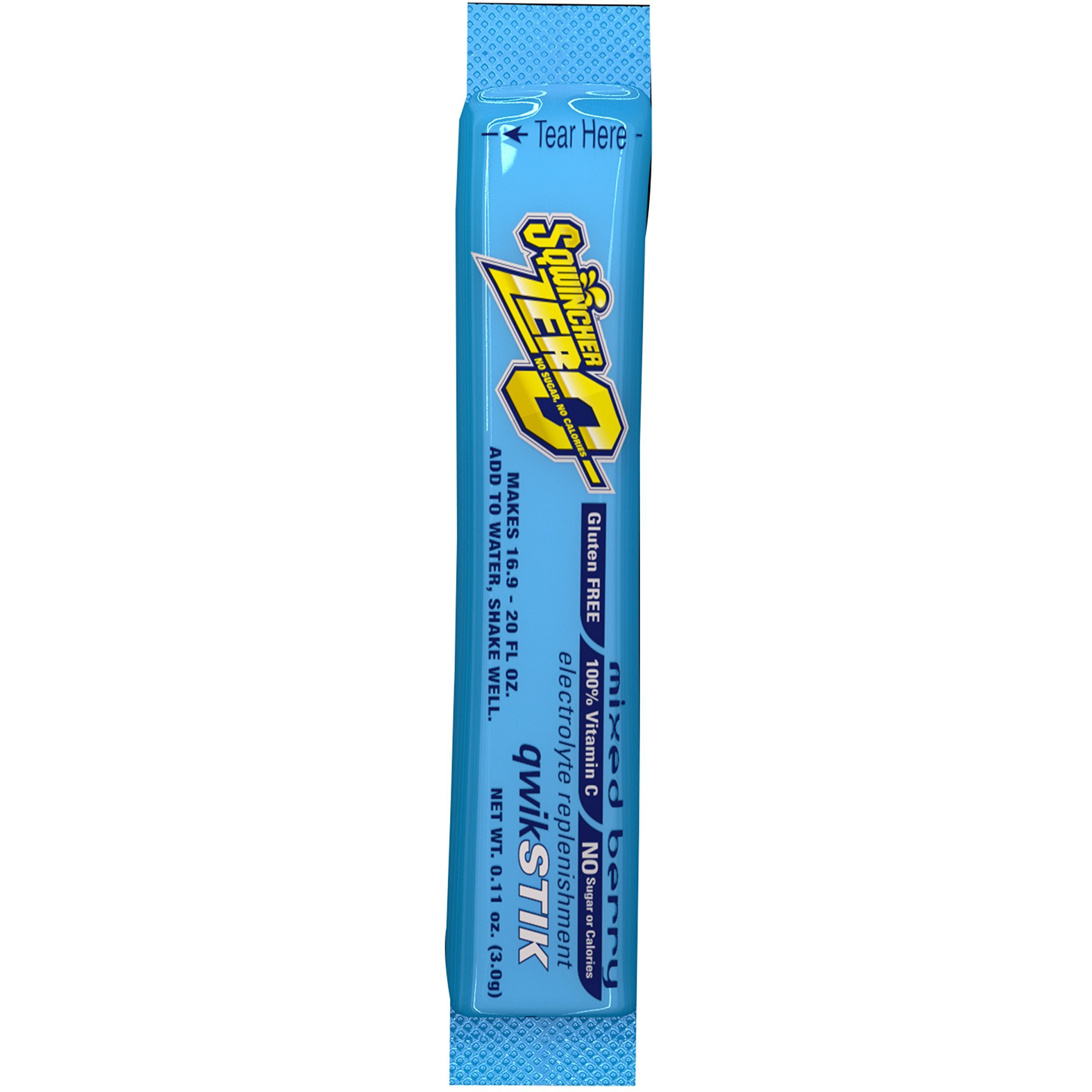 Sqwincher 060101-Mb Zero Qwik Stik Powder, 20 Oz, Blue, Standard (Pack Of 50)