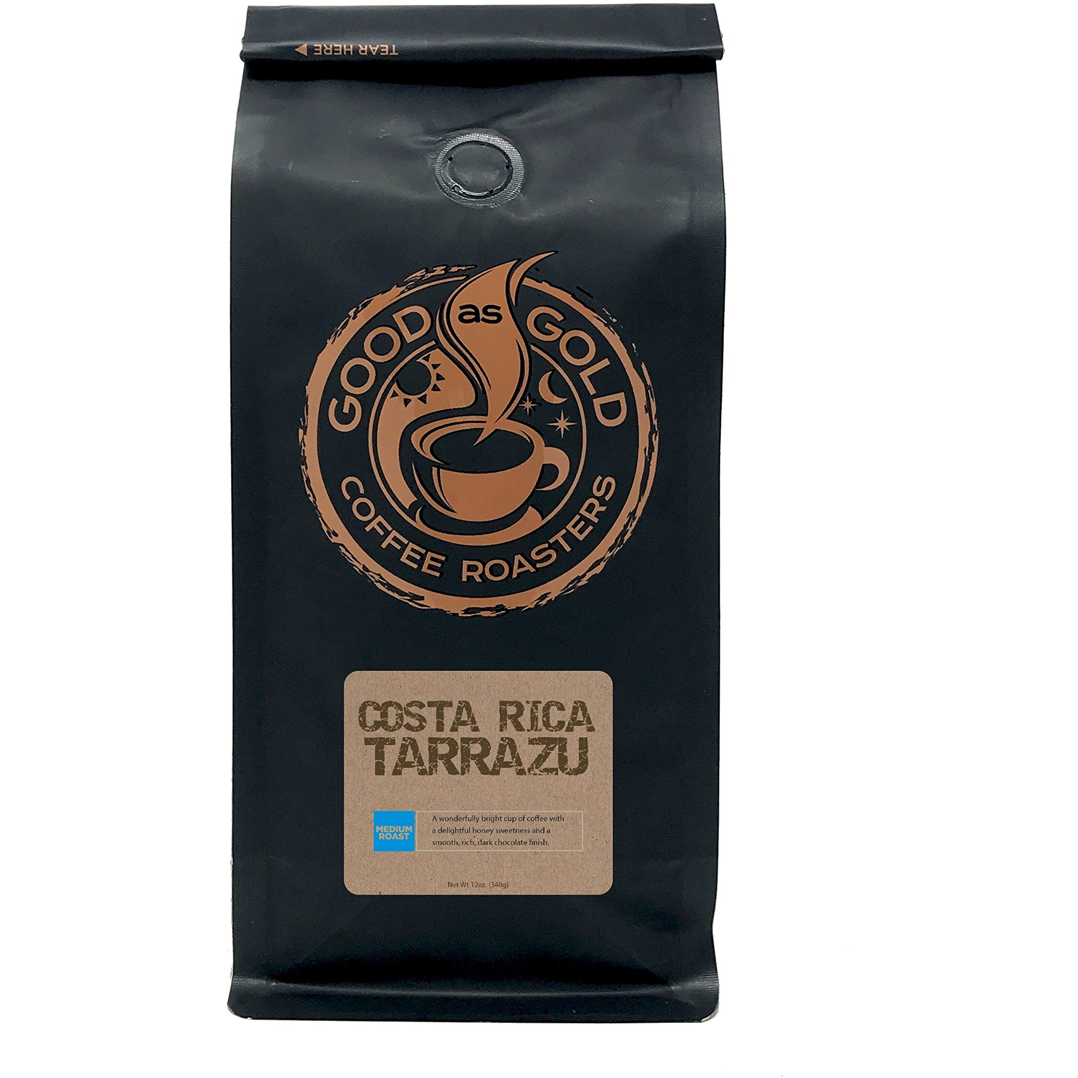 Costa Rica Tarrazu Coffee - Good As Gold Coffee Roasters - Whole Bean (12Oz)