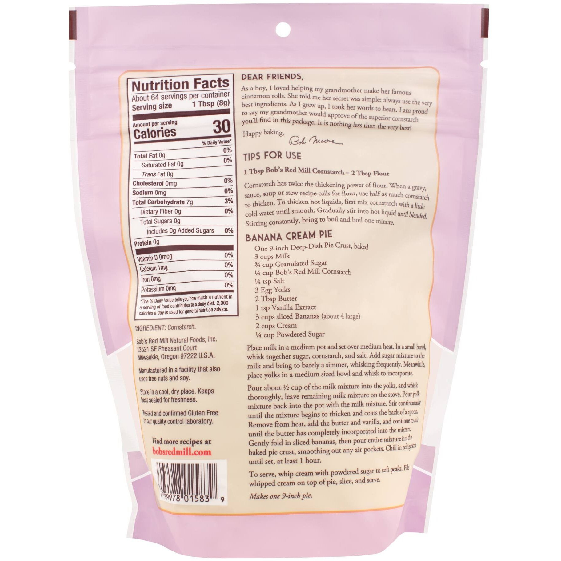 Bob's Red Mill Corn Starch, 18-Ounce (Pack Of 4)