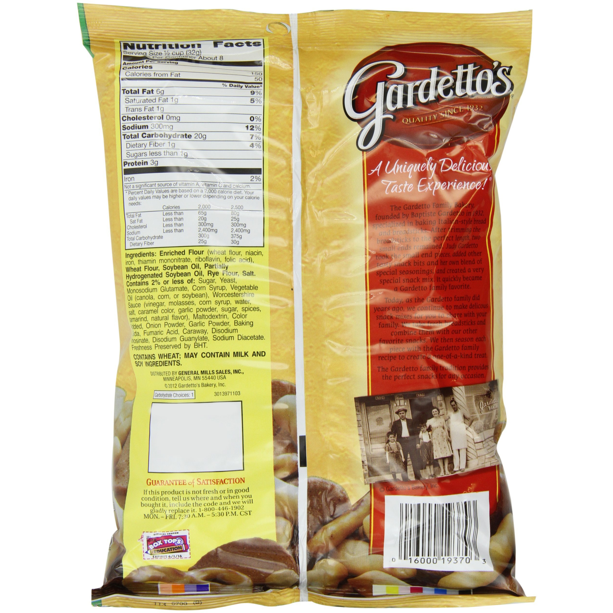 Gardetto's Snack Mix, Original Recipe, Snack Bag, 8.6 Oz (Pack Of 12)