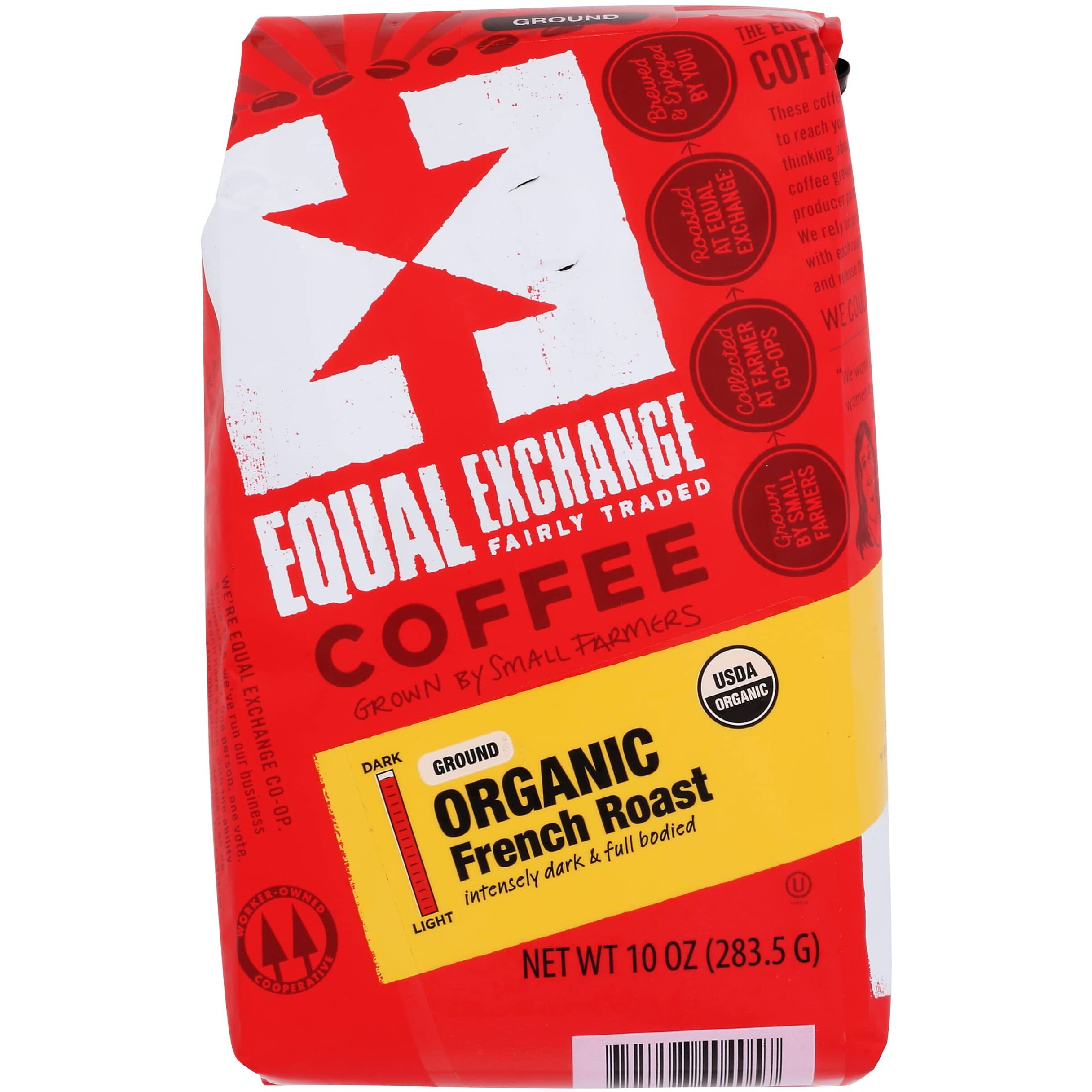 Equal Exchange Organic Ground Coffee, 10 Ounce Pack Of 6