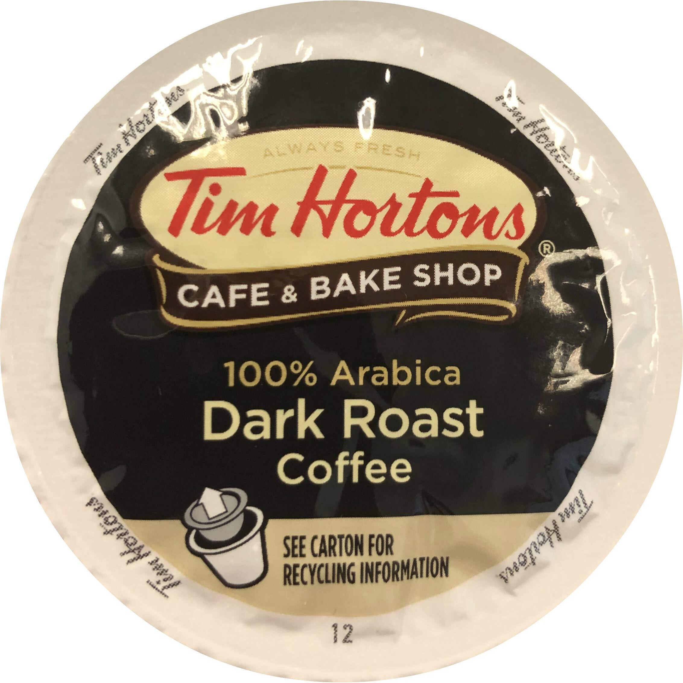 Tim Hortons Dark Roast Coffee, Single-Serve K-Cup Pods Compatible With Keurig Brewers, 12Ct K-Cups