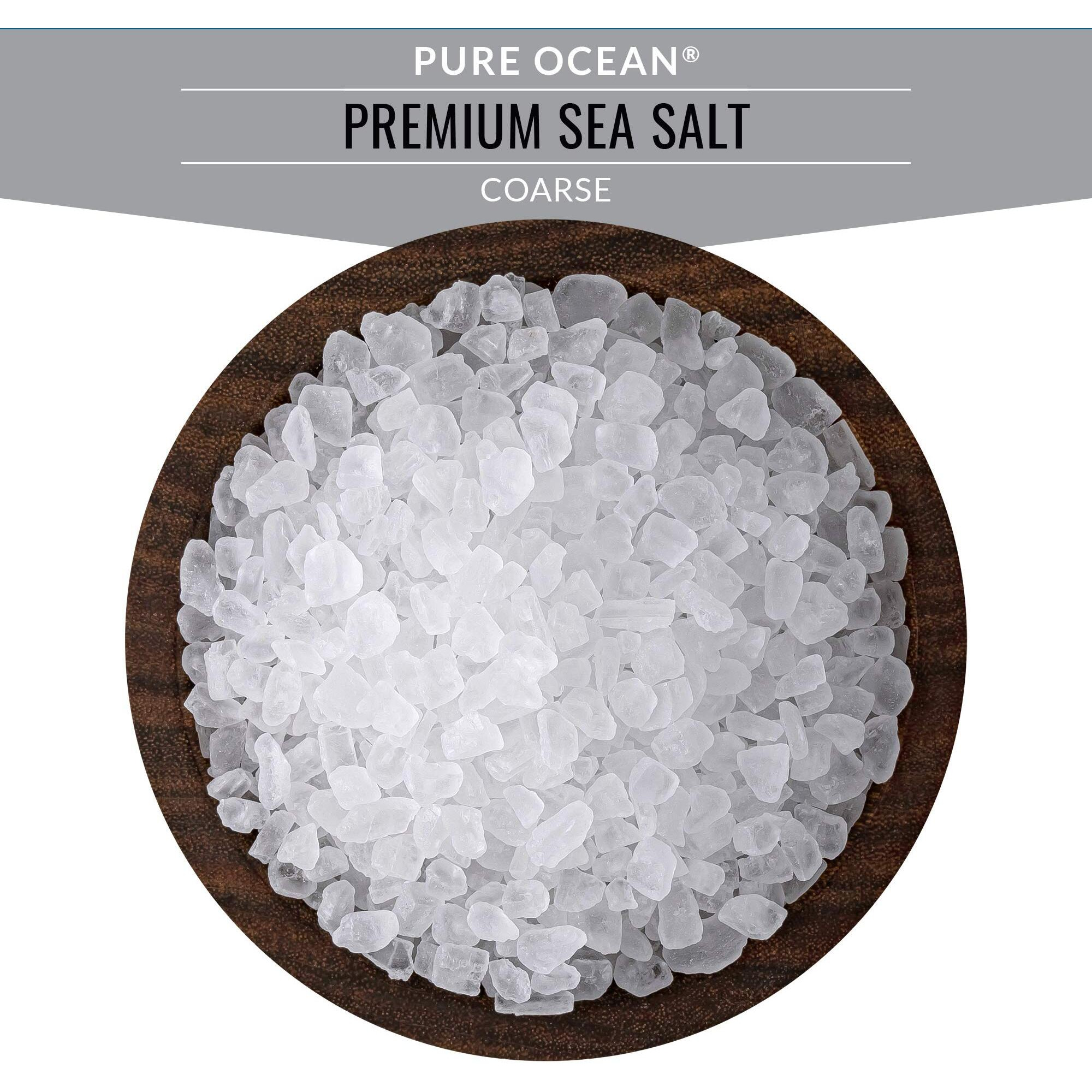 Saltworks Premium Sea Salt, Coarse, Artisan Pour Spout Pouch, Pure Ocean, 16 Ounce