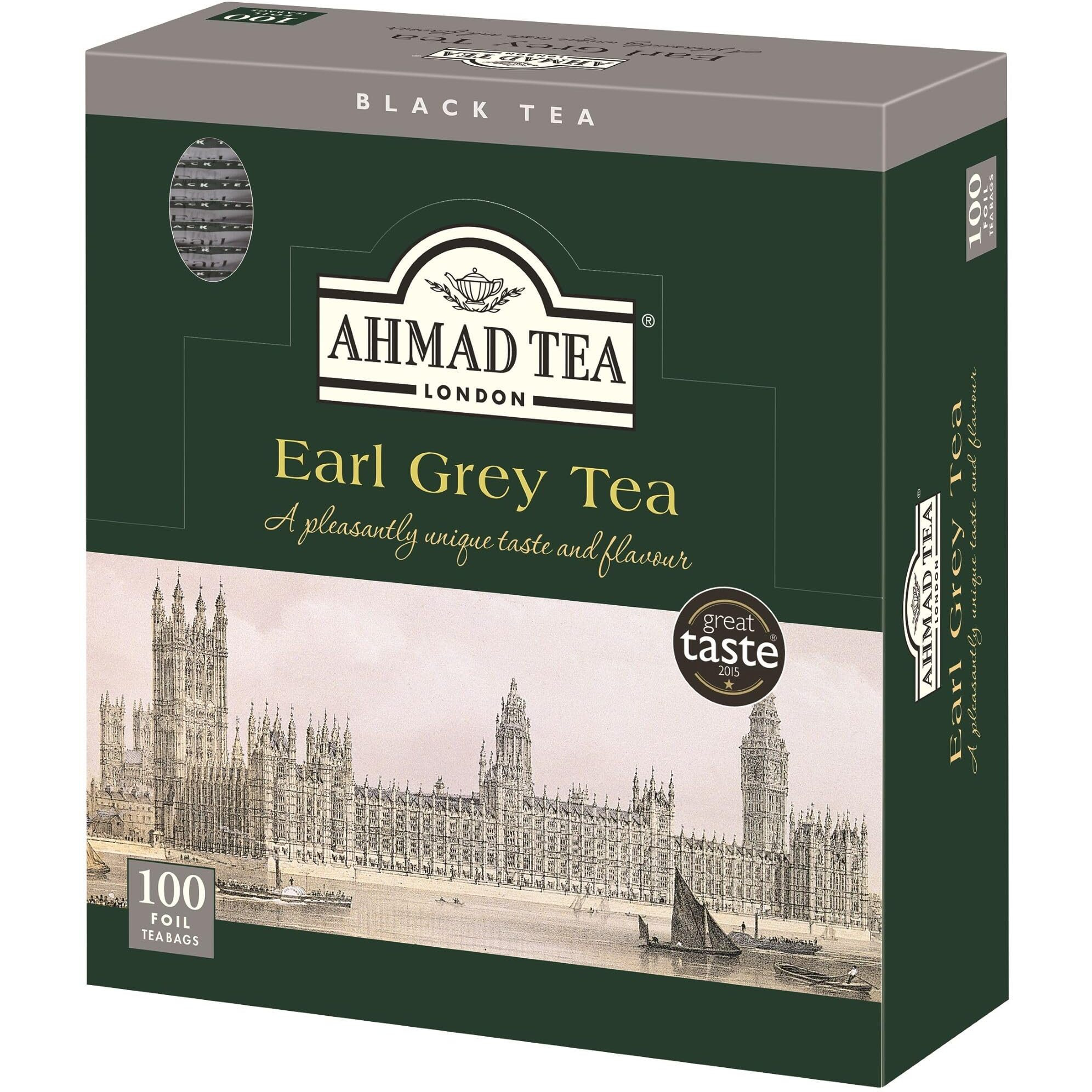 Ahmad Tea Earl Grey Foil Teabags, 100 Count