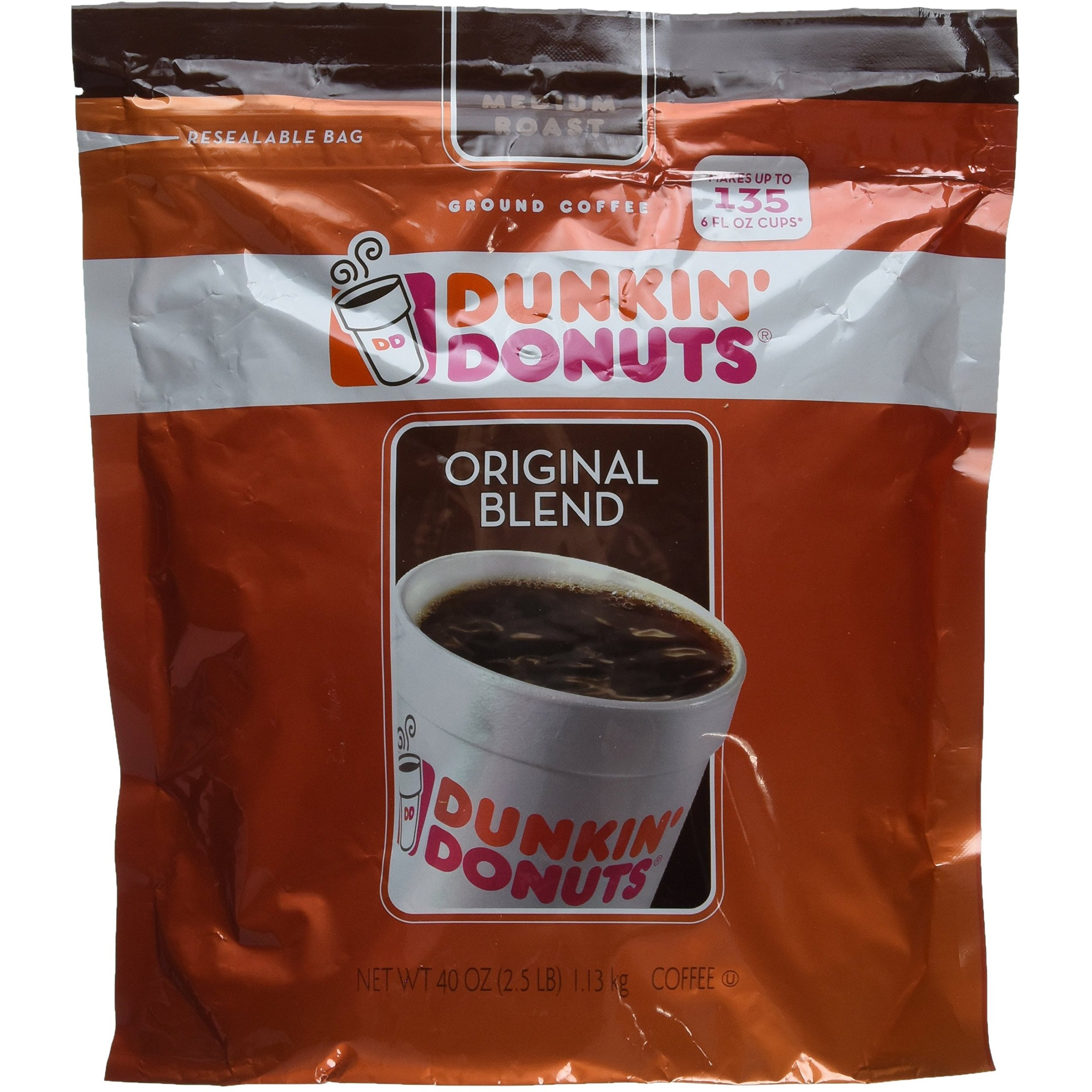 Dunkin' Donuts Original Medium Roast Blend Coffee, 2.5 Lb