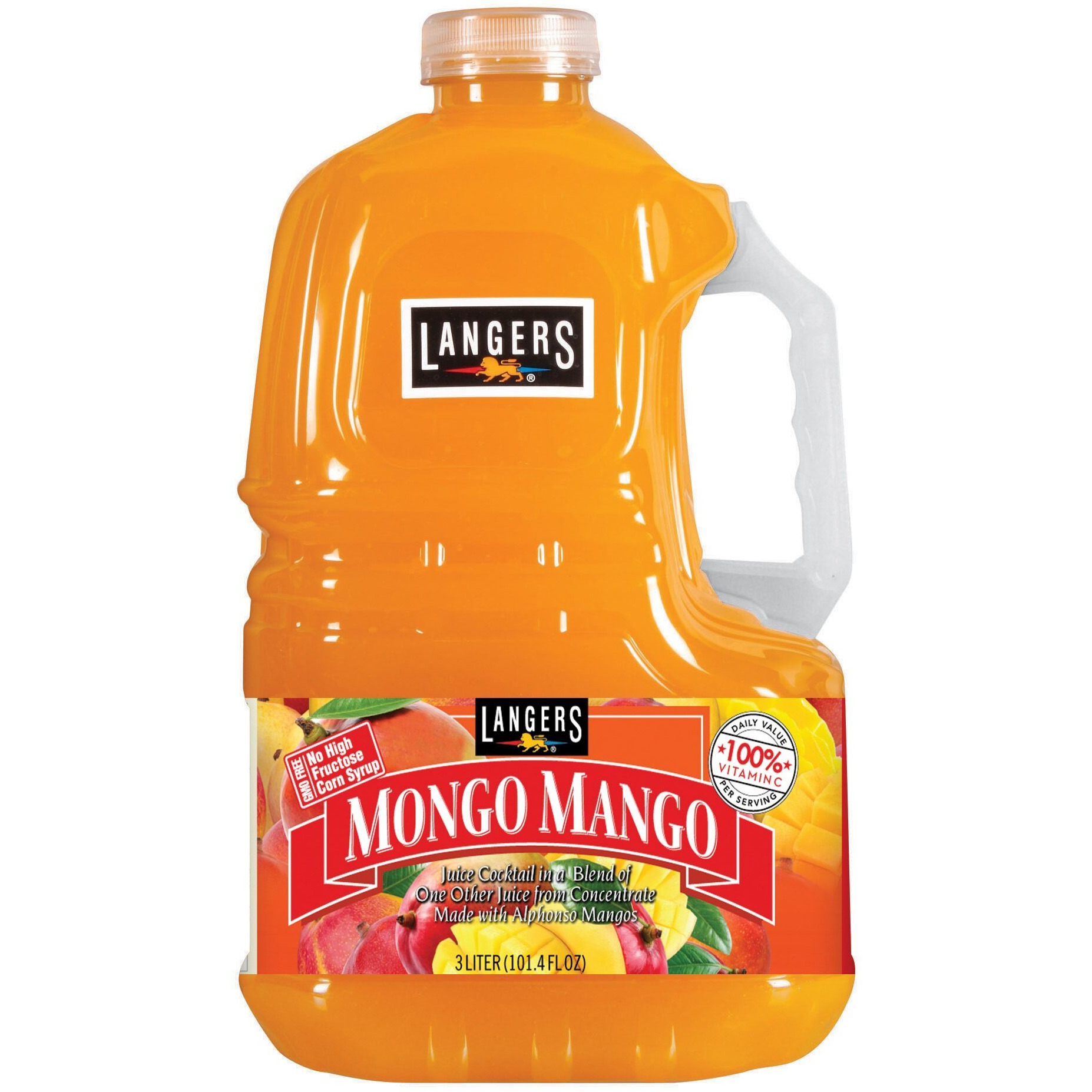 Langers Juice Cocktail, Mongo Mango, 101.4 Fl Oz (Pack Of 4)