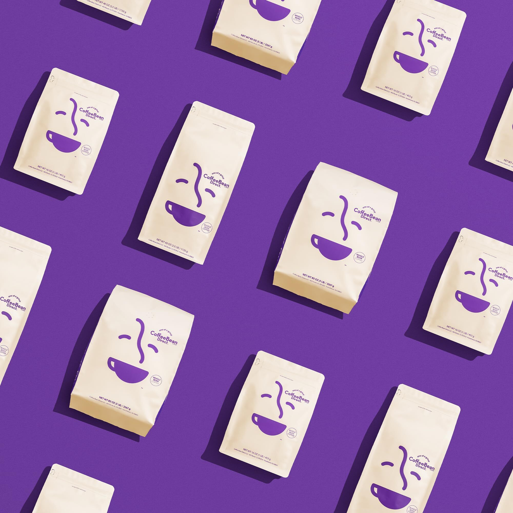 Coffee Bean Direct Brazilian Santos, Whole Bean Coffee, 5-Pound Bag