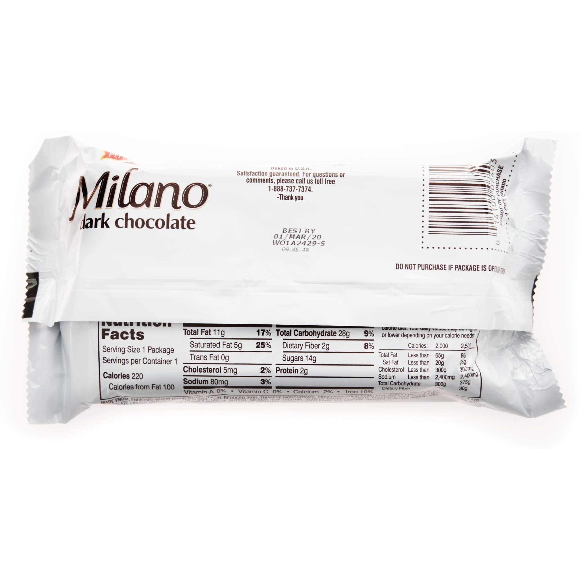 Pepperidge Farm Milano Cookies Foodservice Snack Packs, Dark Chocolate, 1.5 Oz, Pack Of 60