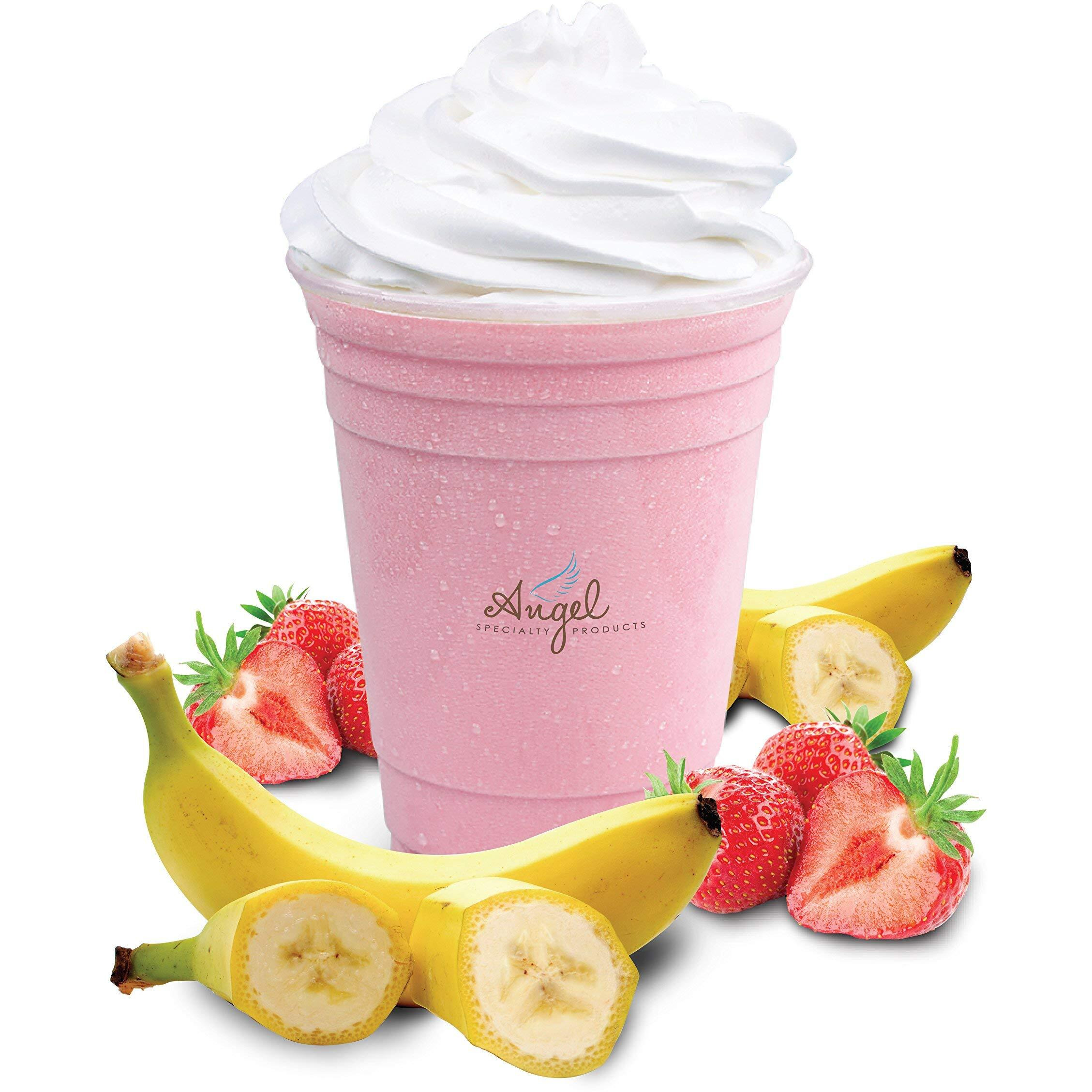 Angel Specialty Products, Blended Smoothie, 3-Pound Bag Instant Frappe Powder Mix, Strawberry Banana [3 Lb] [34 Servings]