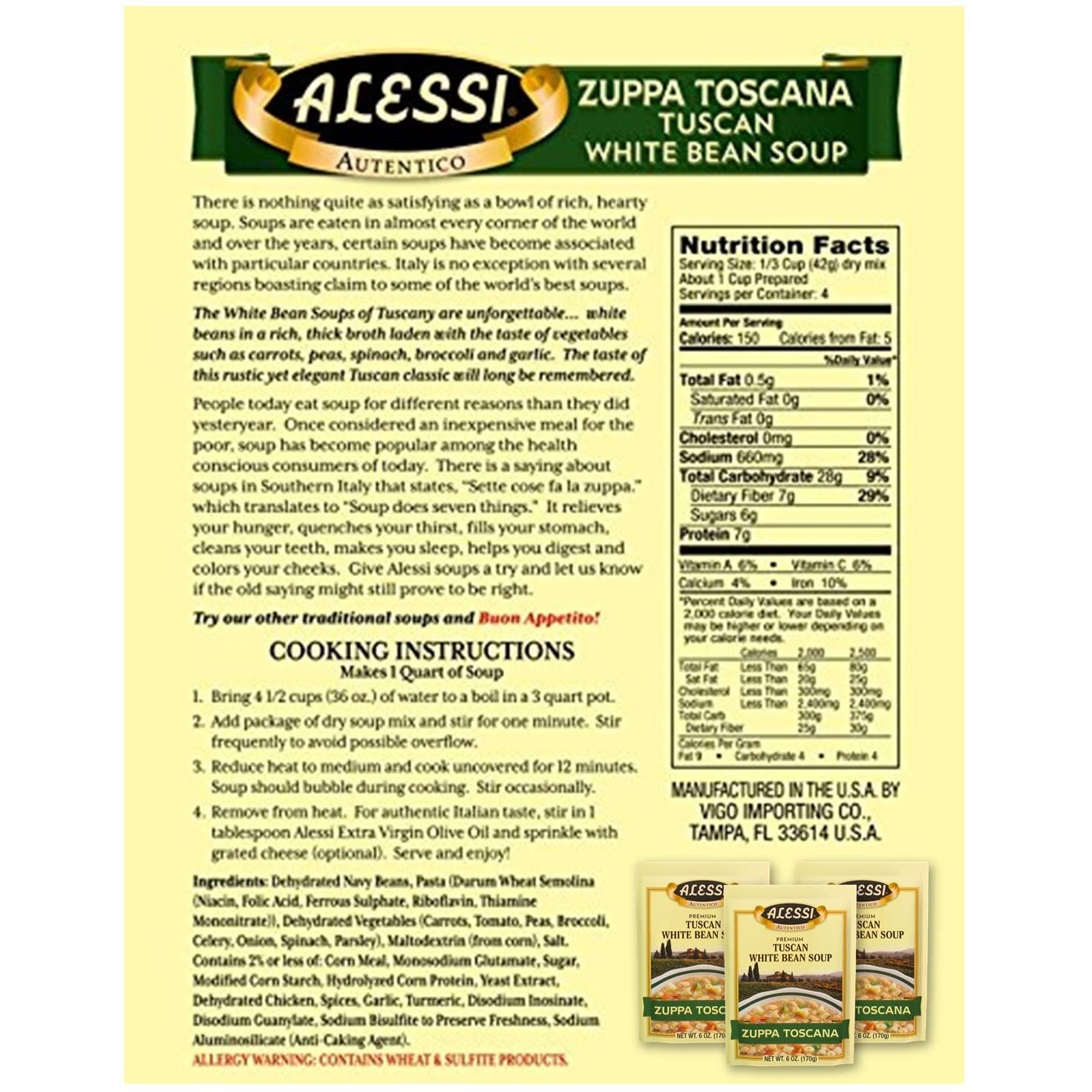 Alessi Autentico Premium Soups, Traditional Flavors, 6Oz (Variety, Pack Of 3)