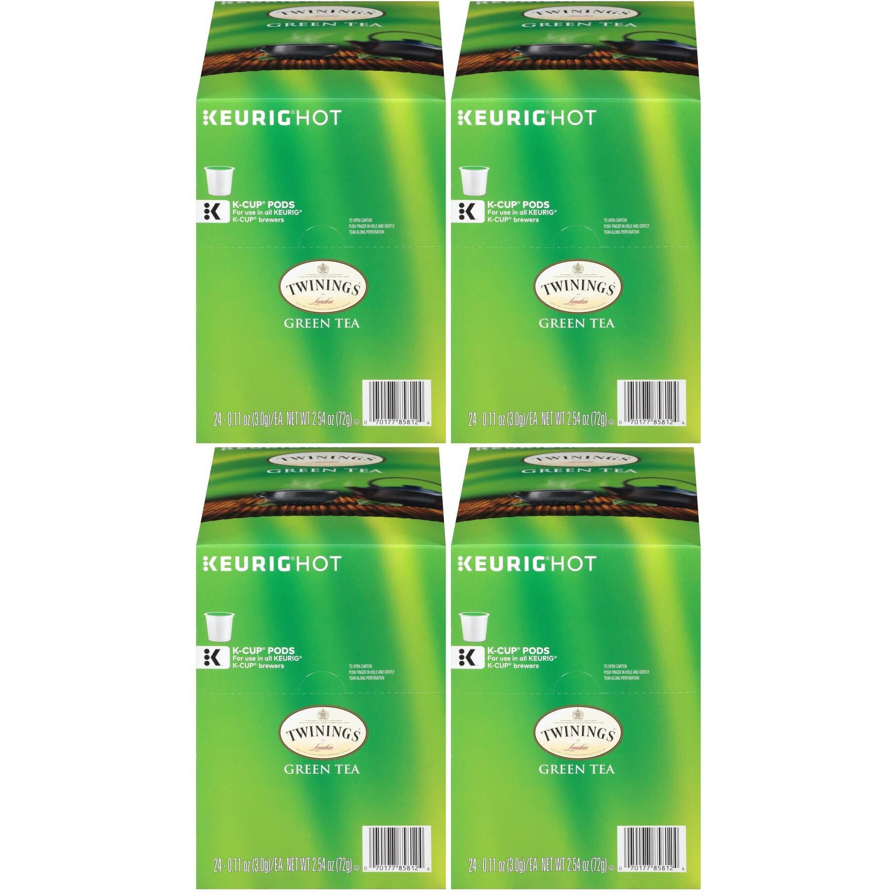 Twinings Green Tea Single Serve Keurig K-Cups, Caffeinated, Smooth Flavor, Enticing Aroma, 96 Count