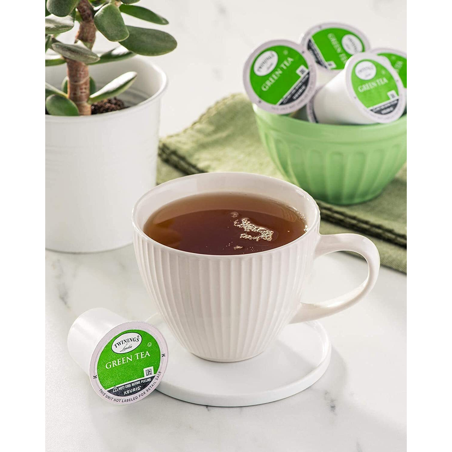 Twinings Green Tea Single Serve Keurig K-Cups, Caffeinated, Smooth Flavor, Enticing Aroma, 96 Count