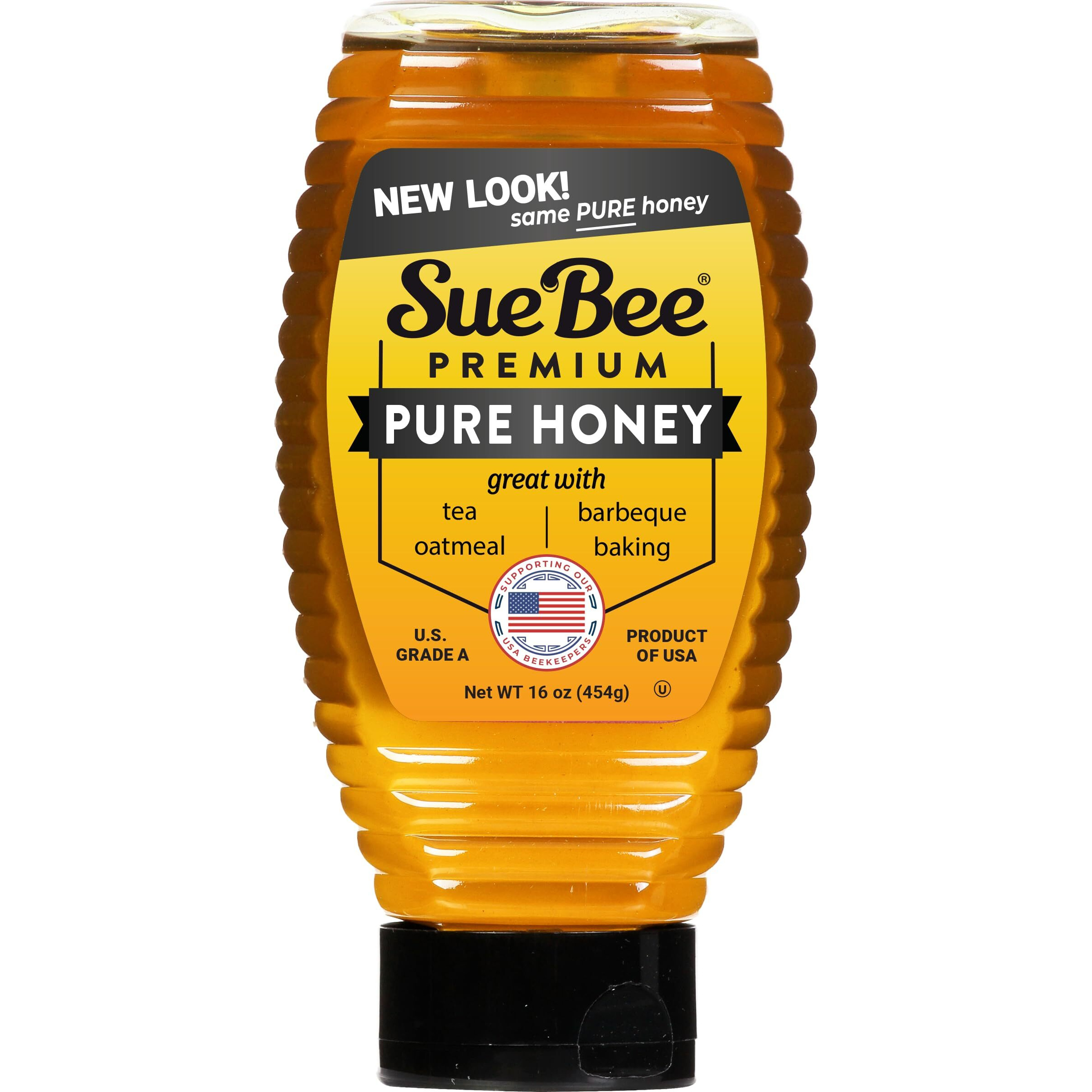Sue Bee Pure Premium Honey From Usa Beekeepers, 16 Ounce (1 Lb)