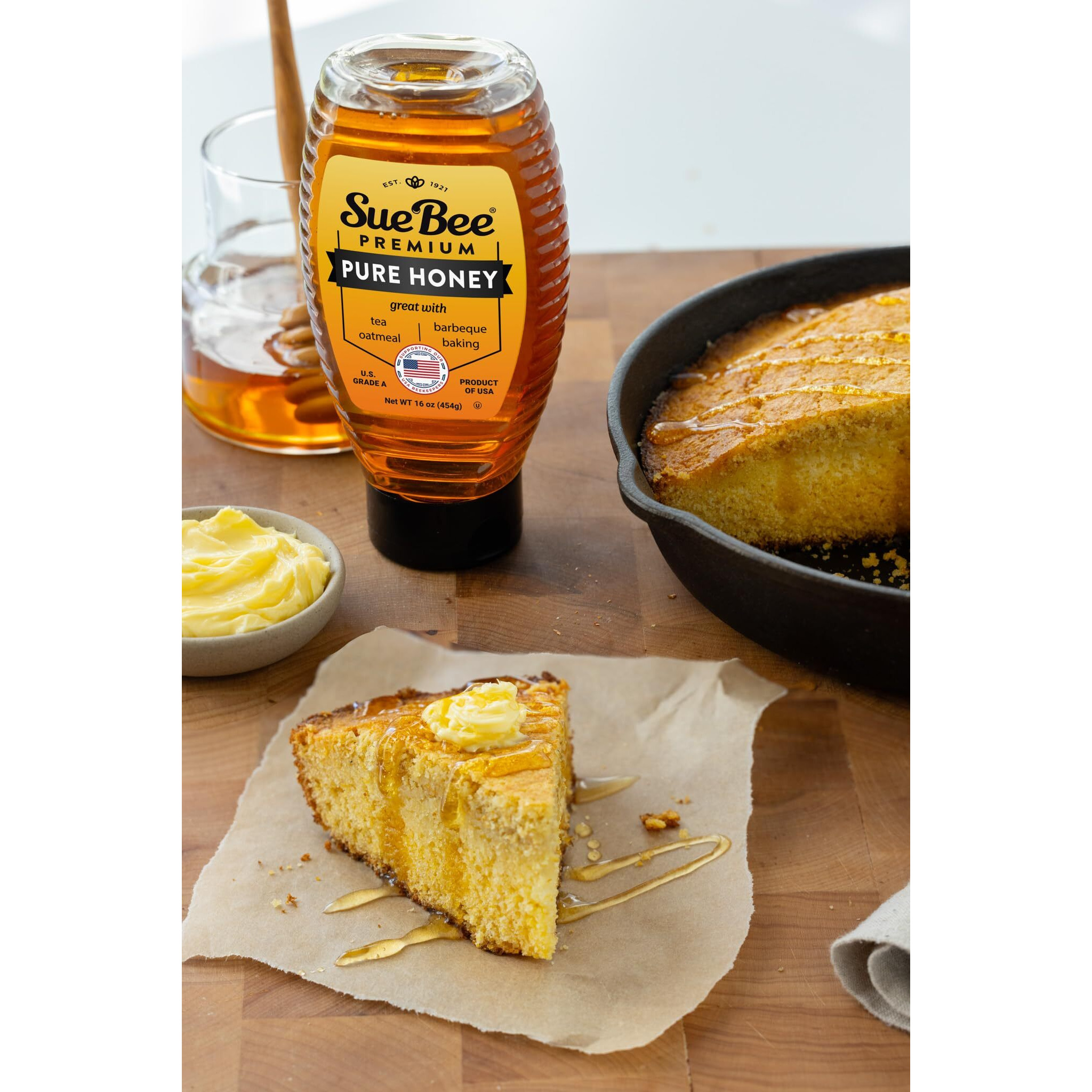 Sue Bee Pure Premium Honey From Usa Beekeepers, 16 Ounce (1 Lb)