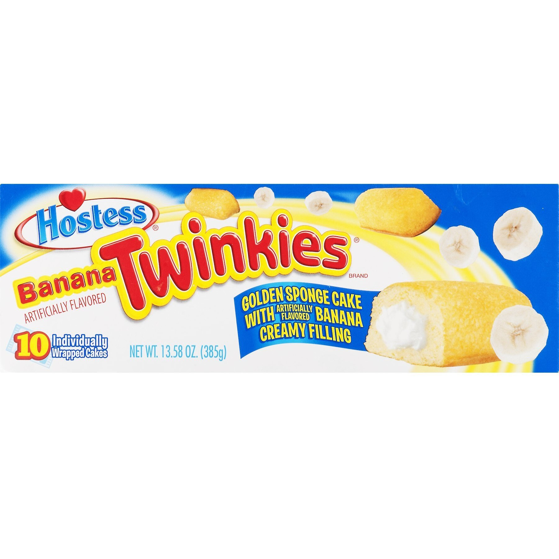Hostess, "&quotThe Sweetest Comeback In History"", Various Styles And Flavors, 10 Count,13.58Oz Box (Pack Of 3) (Banana Creme Filled Twinkie)