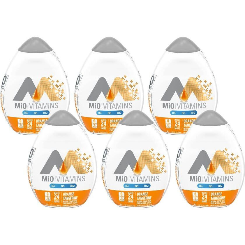 Mio Vitamins Liquid Water Enhancer, Orange Tangerine, 1.62 Oz, 6-Pack