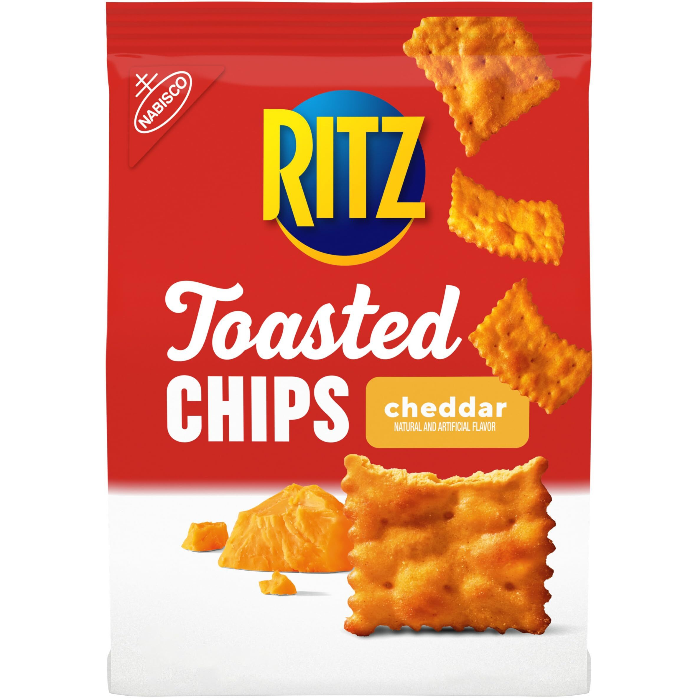 Ritz Toasted Chips Cheddar Crackers, 8.1 Oz